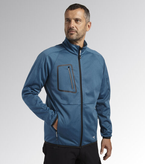 BONDED JACKET CROSS, MOROCCAN BLUE MELANGE Work jacket BONDED JACKET CROSS MOROCCAN BLUE MELANGE - Utility