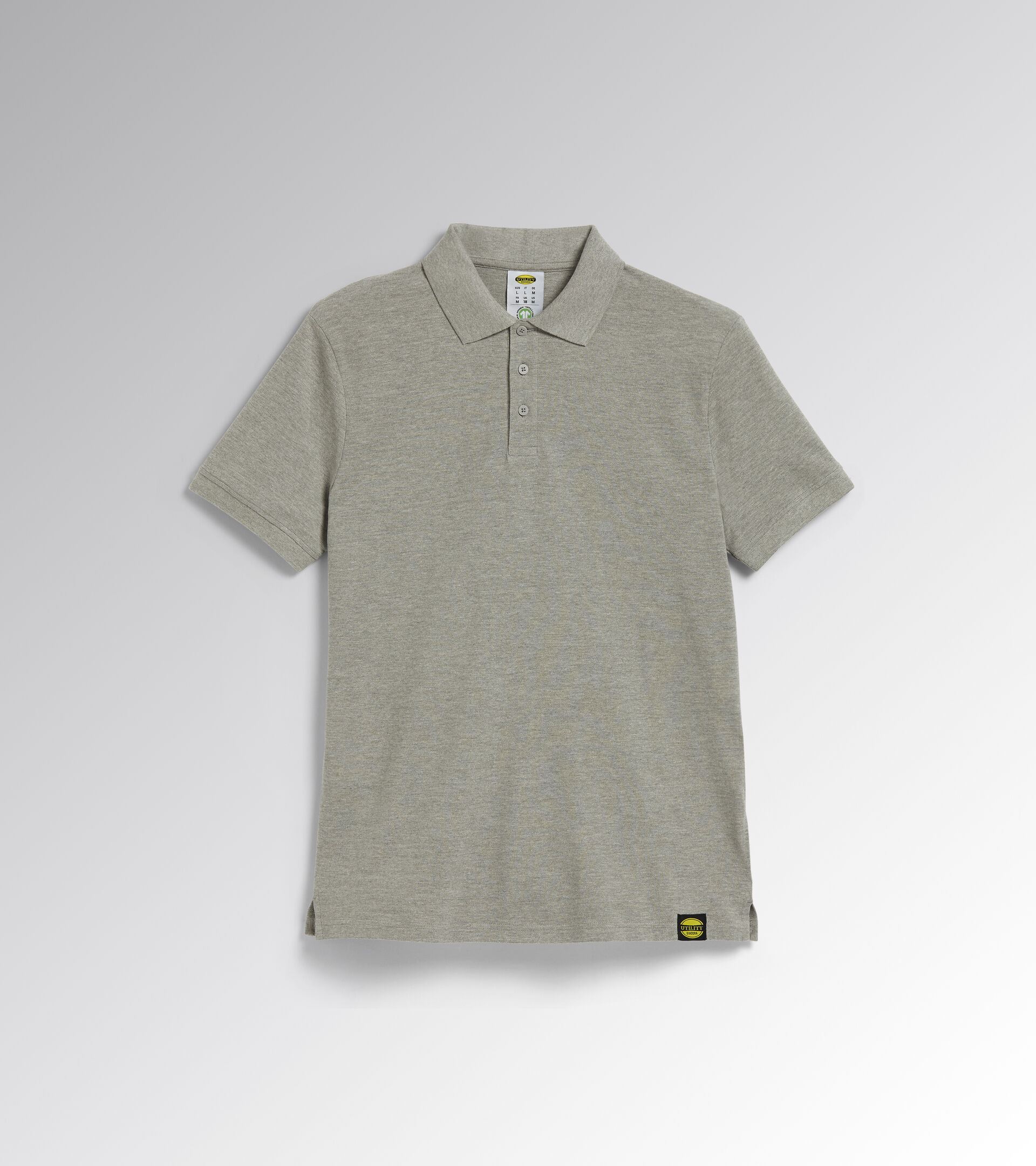 Short-sleeved work polo shirt POLO MC ATLAR ORGANIC LIGHT MIDDLE GREY MELANGE - Utility