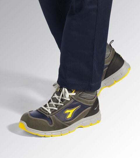 Calzado de seguridad alto RUN MID S3S FO SR ESD GRIS CASTILLO/AZUL INSEGNA - Utility