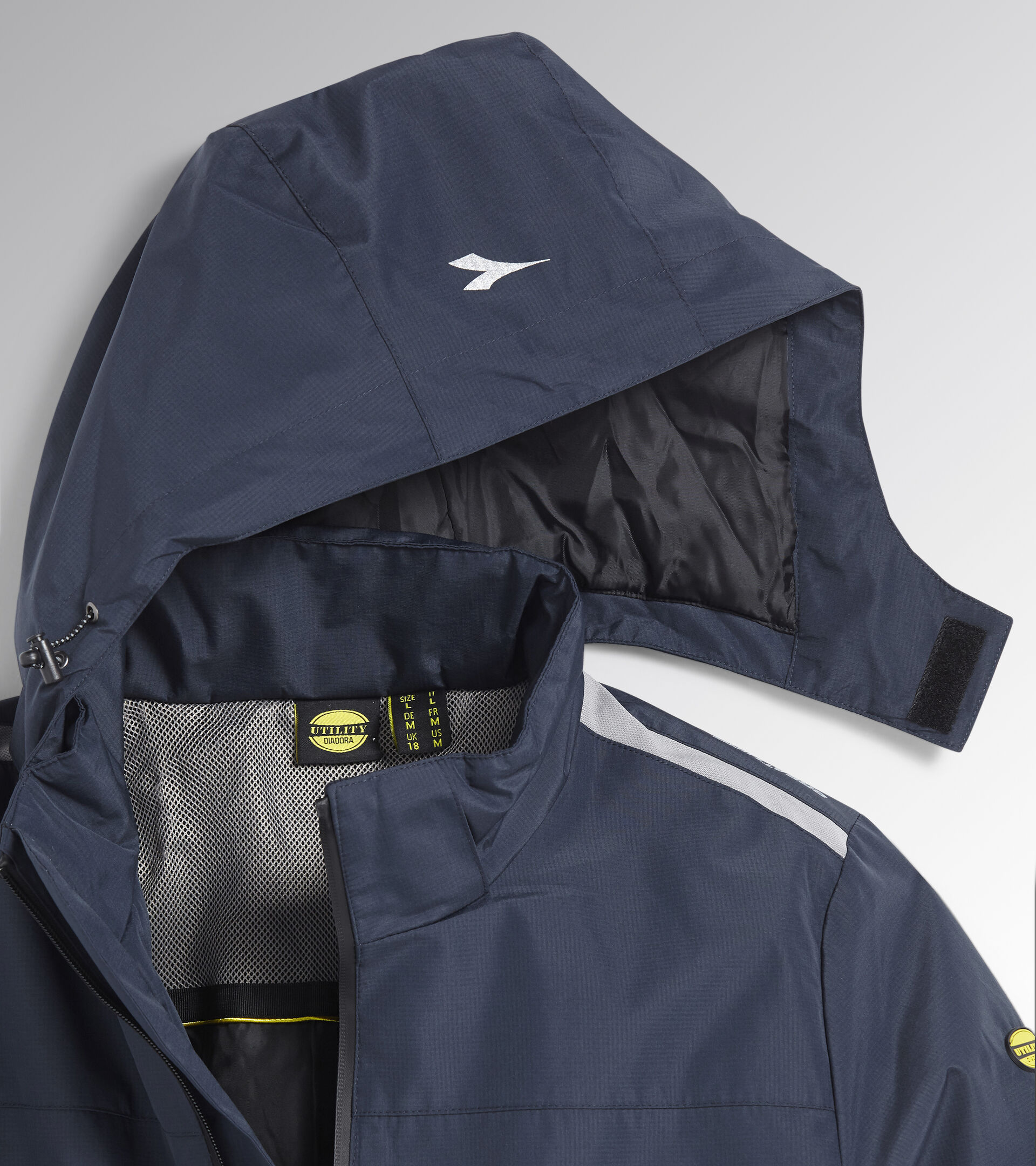 PADDED JACKET TECH, BLUE DENIM, hi-res