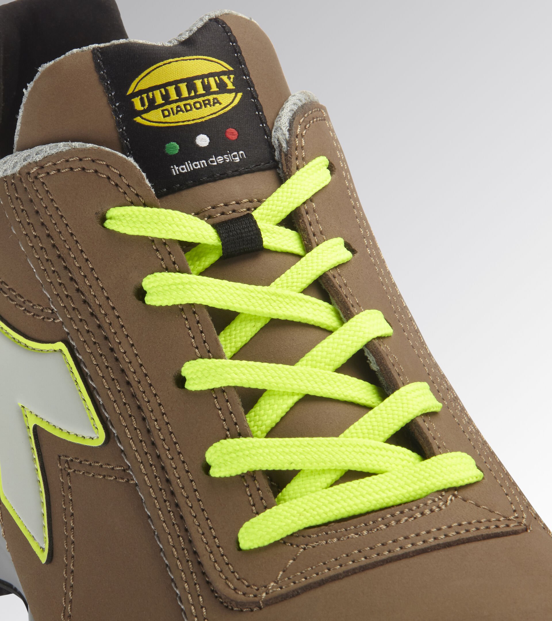 GLOVE MDS LOW S3 HRO SRC, BROWN TOBACCO/YELLOW FLUO, hi-res