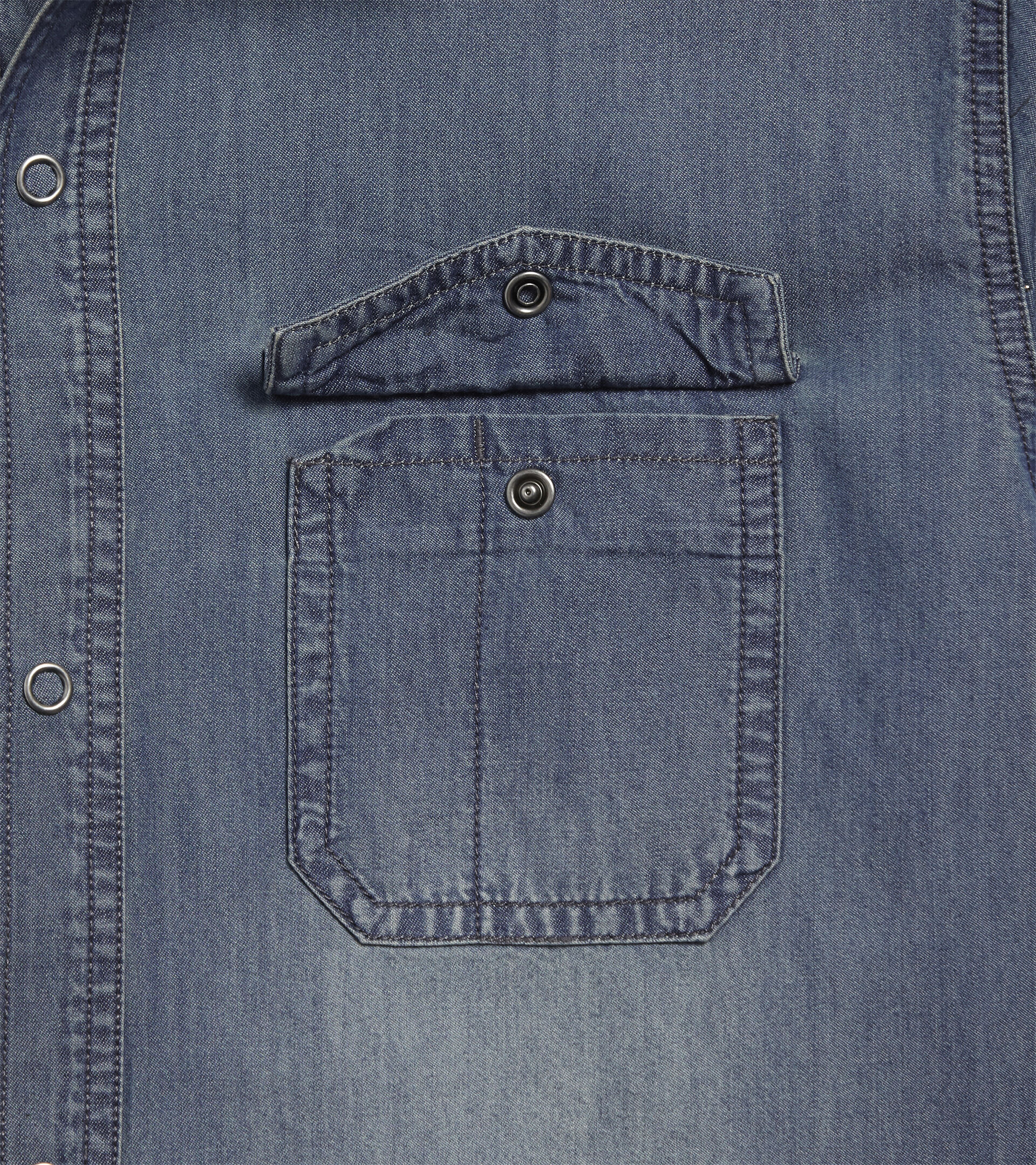 Arbeitshemd SHIRT DENIM NEW BLUE WASCHEN - Utility