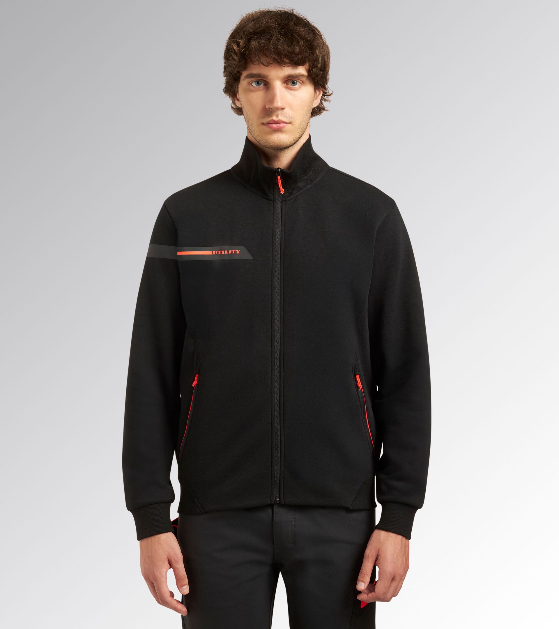Full-Zip-Sweatshirt SWEATSHIRT STRETCH 2.0 SCHWARZ - Utility