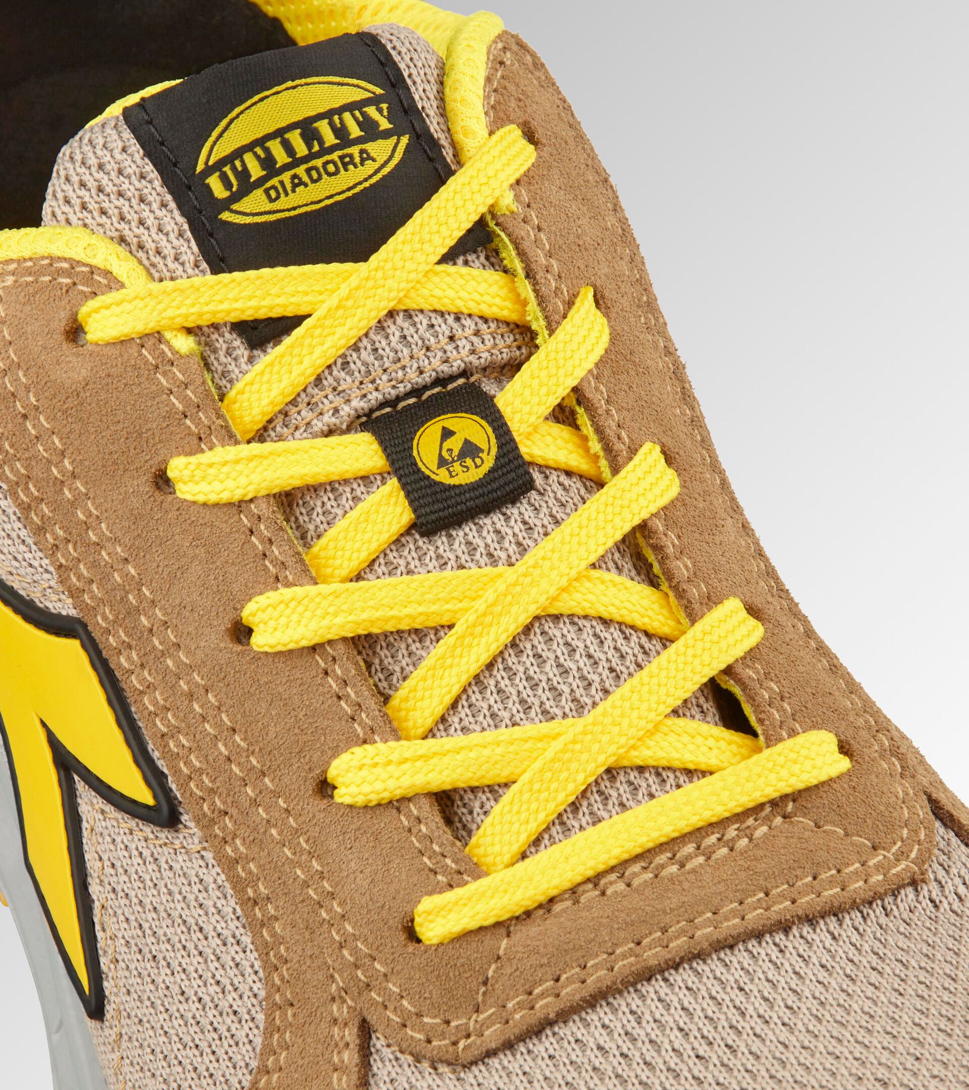 Low-top S1PS safety shoes RUN A.BOX LOW S1PS FO SR ESD TOBACCO BROWN/MOON ROCK GRAY - Utility