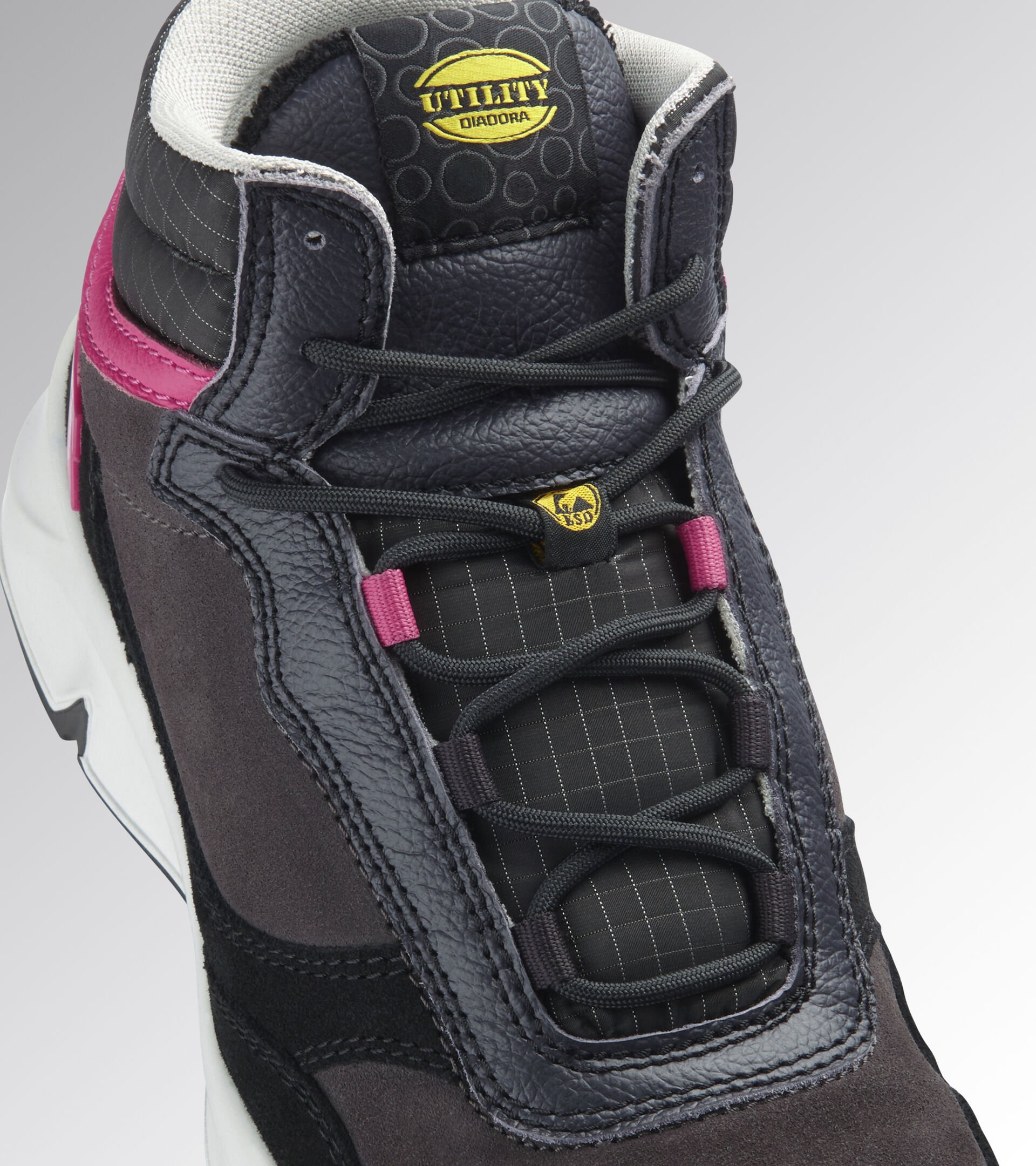 Chaussure de securit&eacute; montantes - Femme ATHENA MID S3L FO SR ESD FER NEUF/ROUGE FRAMBOISE - Utility