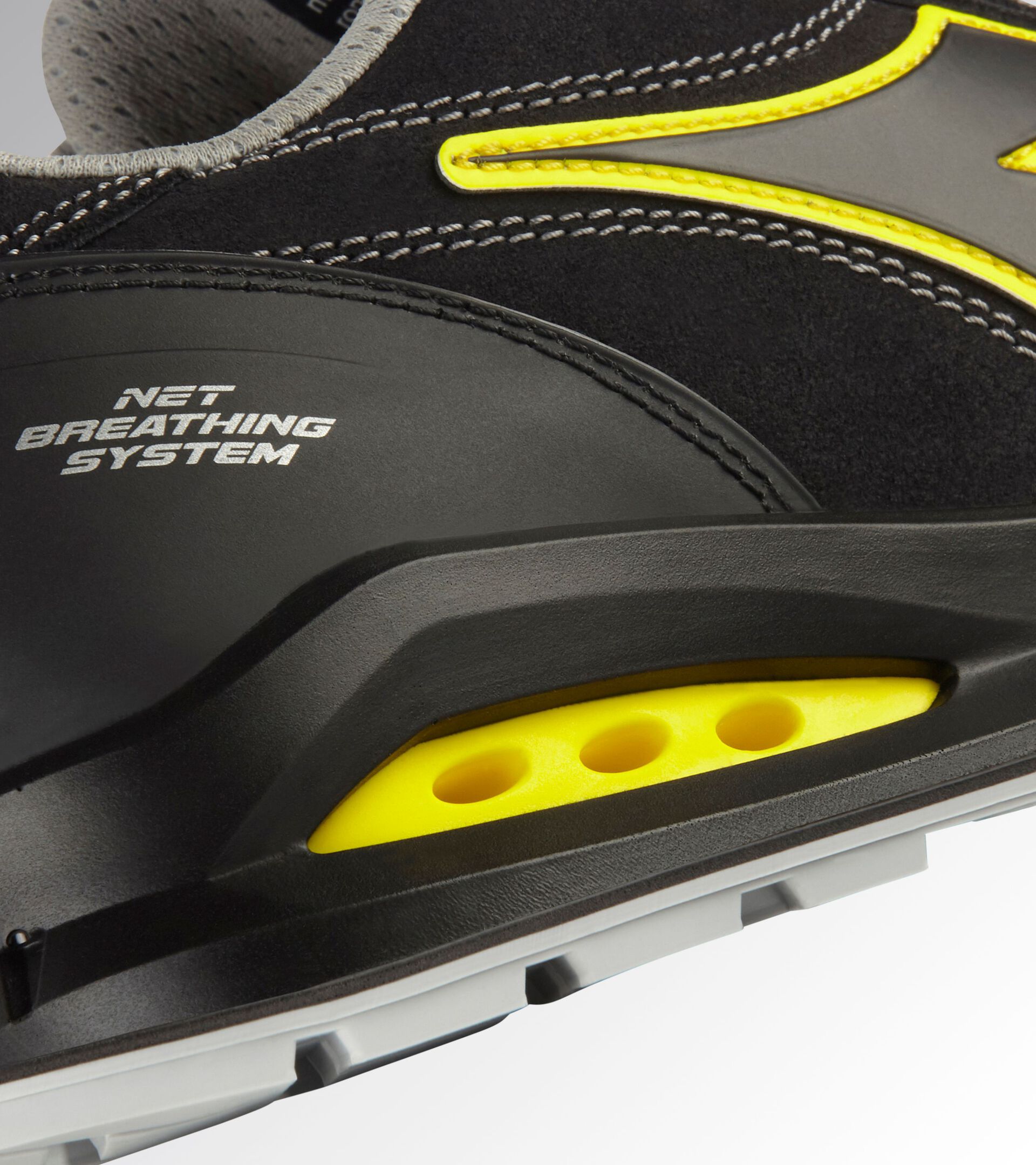 Low safety shoe RUN NET AIRBOX QUICK LOW S3S FO SR BLACK/BLACK - Utility