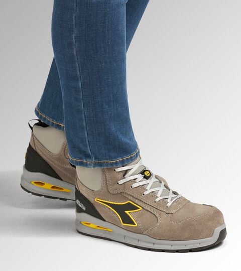 Mid-top S3S safety shoes RUN A.BOX MID S3S FO SR ESD WIND GRAY/WIND GRAY - Utility