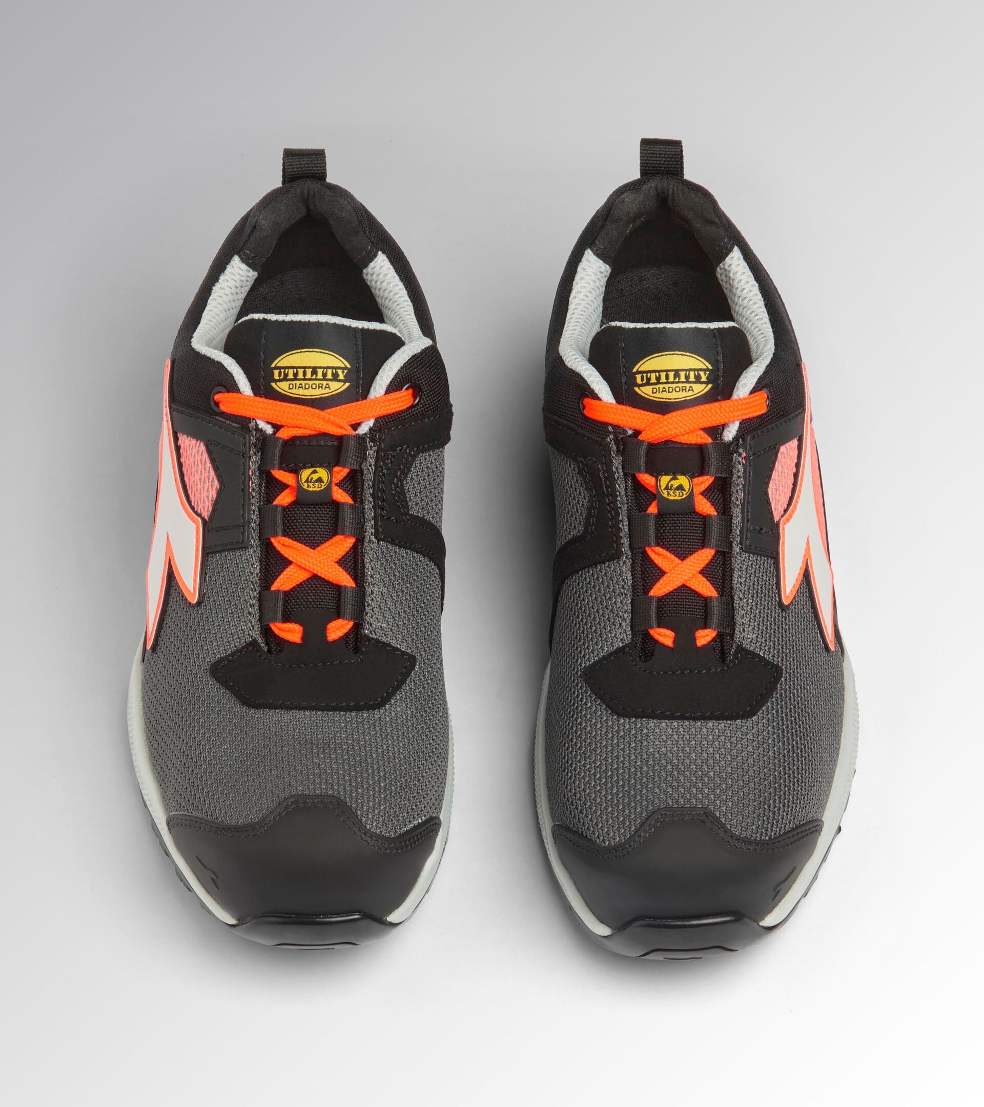 Niedriger Sicherheitsschuh S1PS GLOVE A.BOX LOW GHOST S1PS SCHWARZ/ORANGE FLUO - Utility