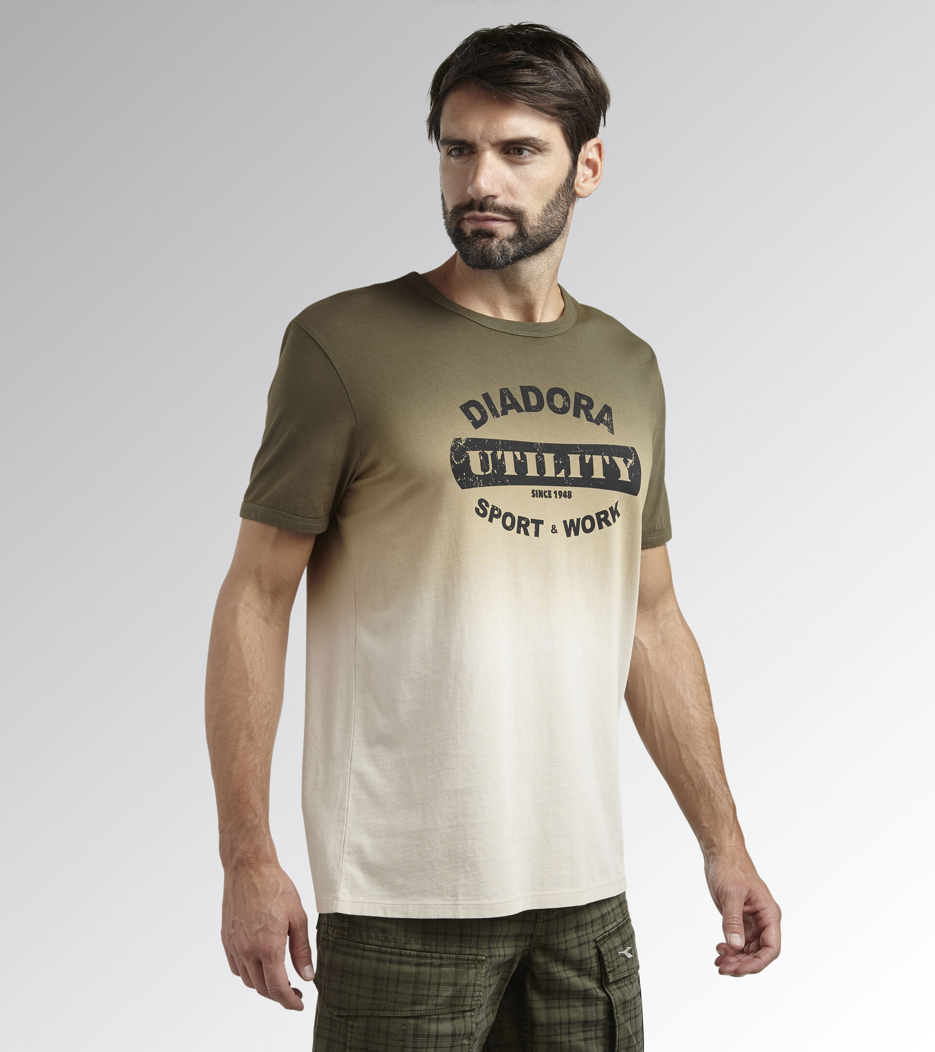 T-shirt manche courte de travail T-SHIRT DEEP DYED BEIGE BOULEAU - Utility