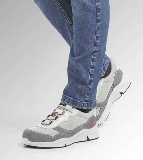 Low safety shoe - Women ATHENA LOW S3L FO SR ESD GRAY VIOLET/RASPBERRY - Utility