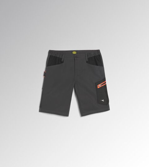 Stretch cotton canvas shorts BERMUDA STRETCH 2.0 BLACK PHANTOM - Utility
