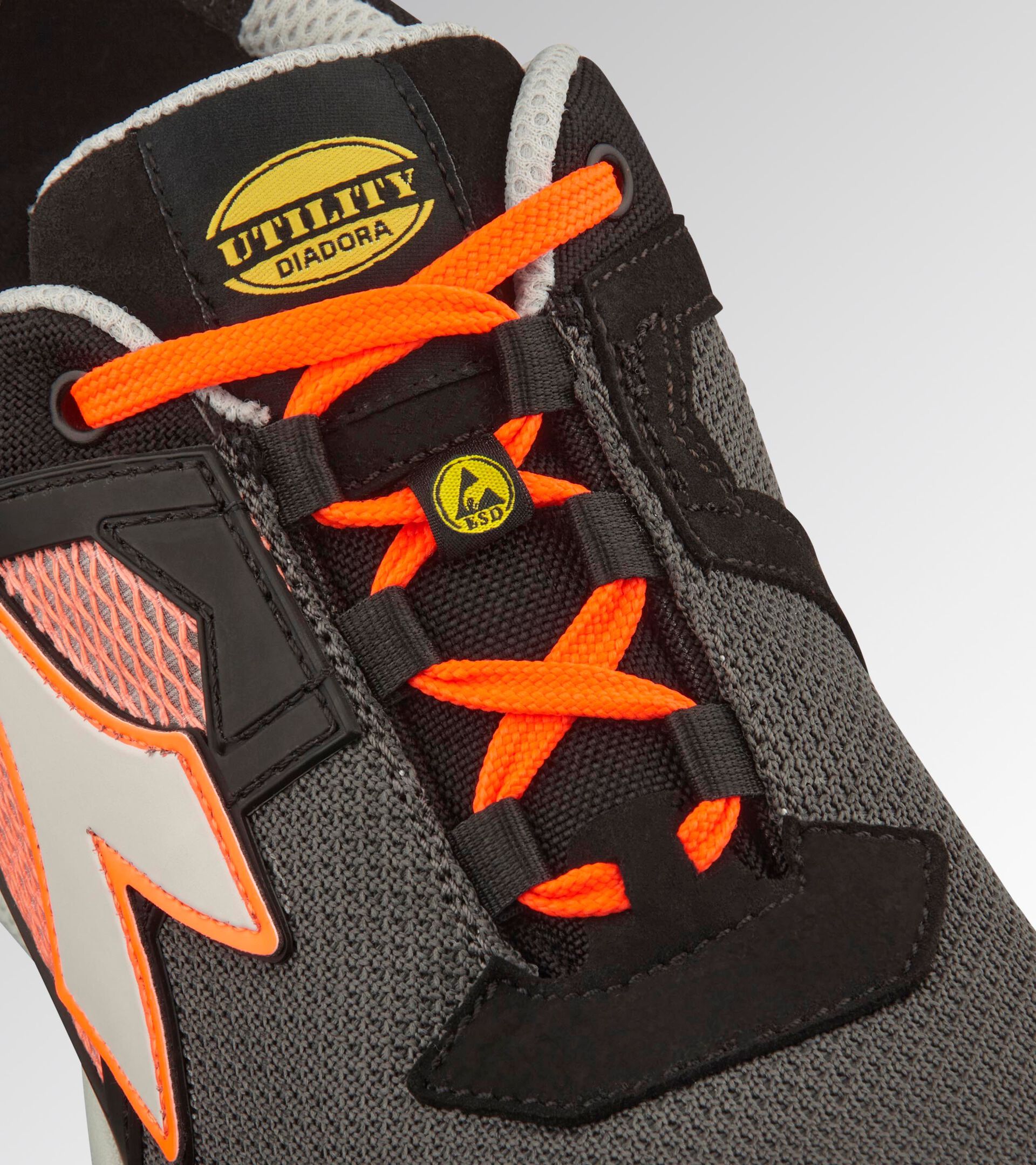 Low-top S1PS safety shoes GLOVE A.BOX LOW GHOST S1PS BLACK/ORANGE FLUO - Utility