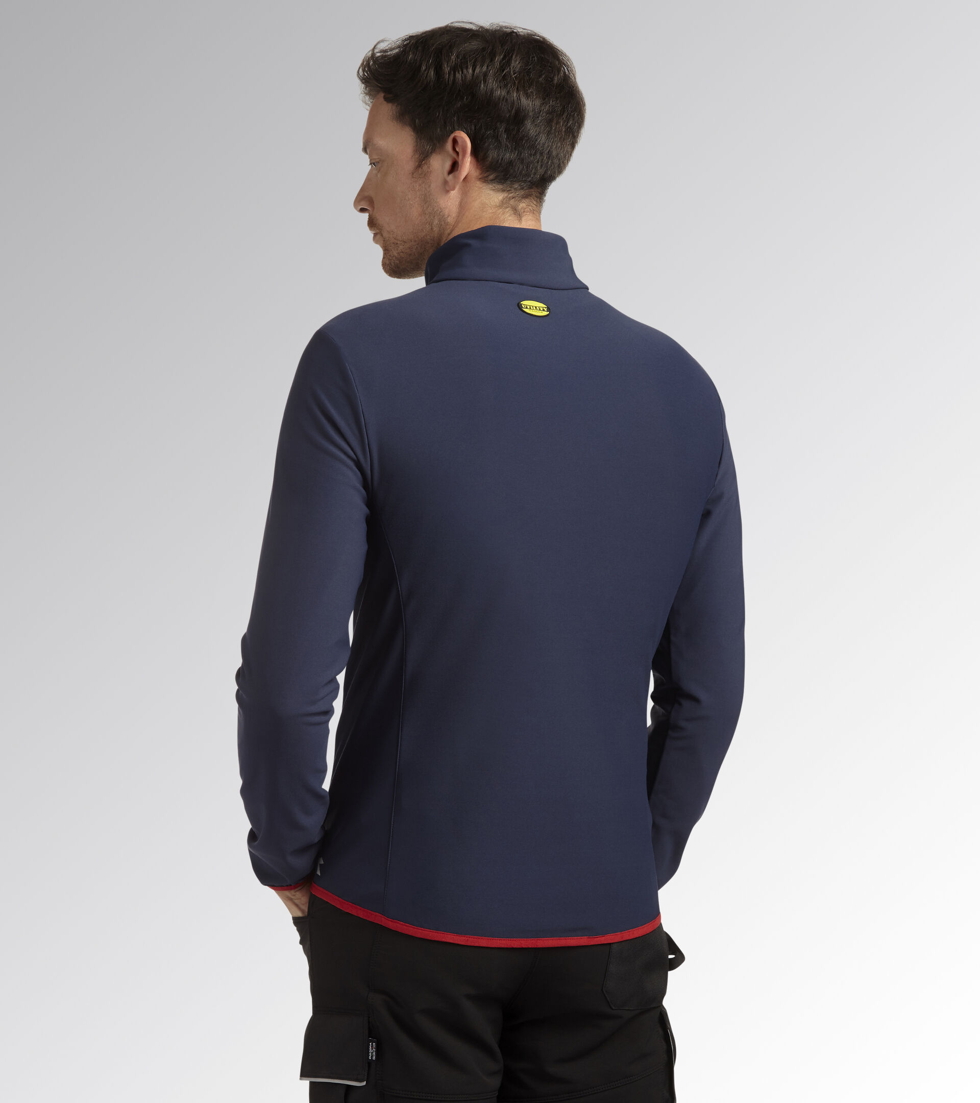 Work jacket HYBRID SWEAT-JACKET COLOR BLOCK SAMBA/DARK SAPPHIRE - Utility