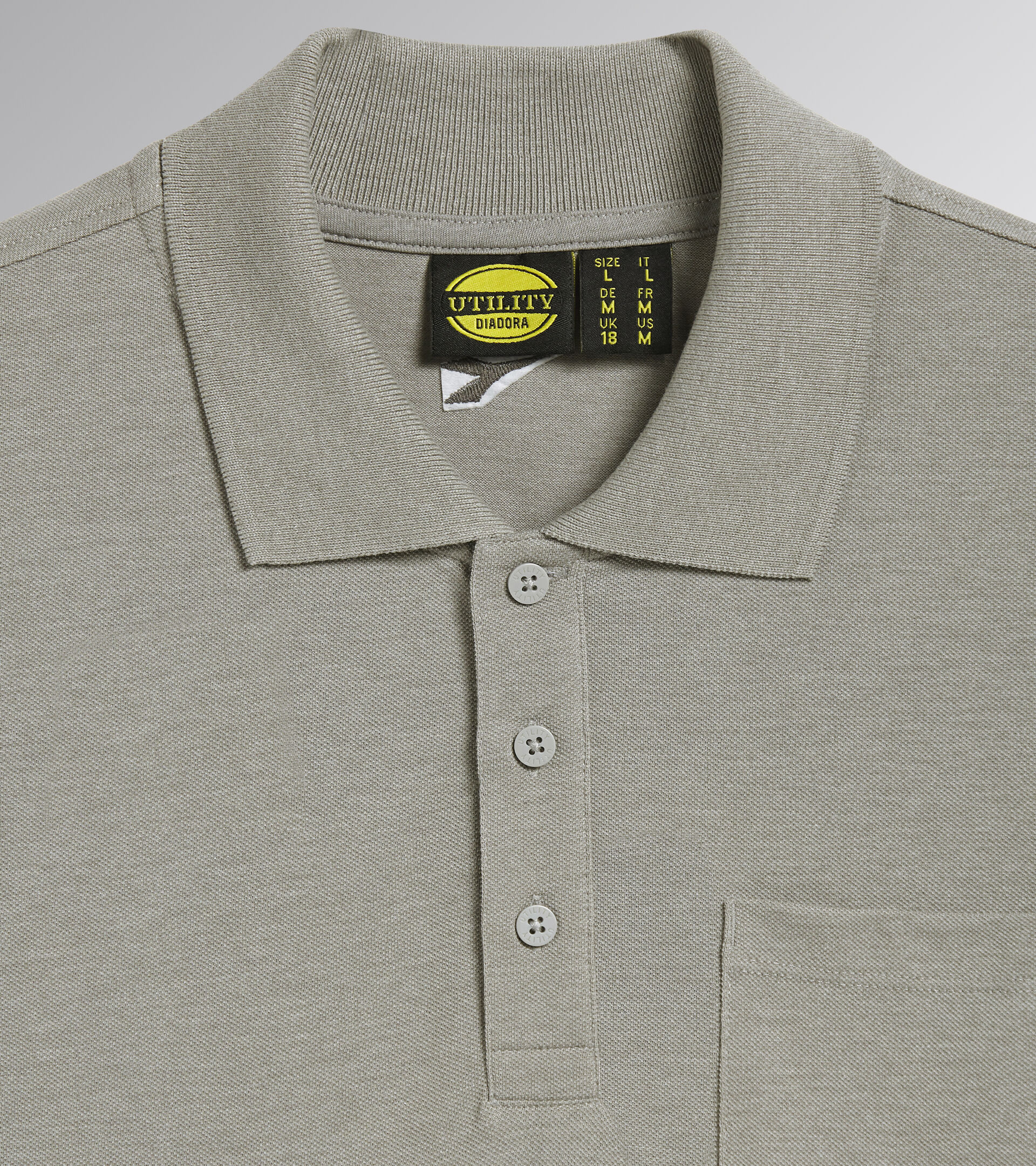 Short-sleeved work polo shirt POLO MC INDUSTRY LIGHT MIDDLE GREY MELANGE - Utility