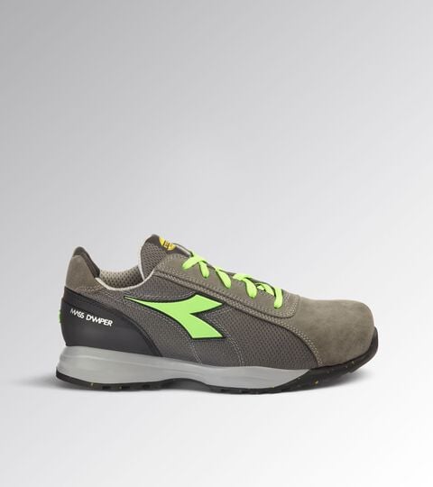 Niedriger Arbeitsschuh GLOVE MDS TEXT LOW S1PS FO HRO SR GRAU/NEONGRUEN - Utility
