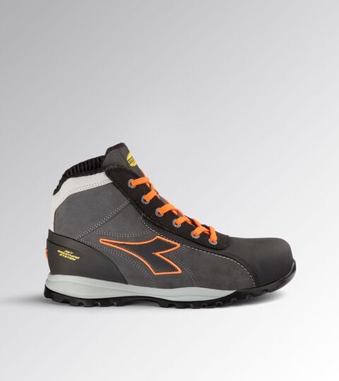 High safety shoe GLOVE NET MID PRO S3L FO SR HRO ESD ASPHALT/ORANGE FLUO - Utility