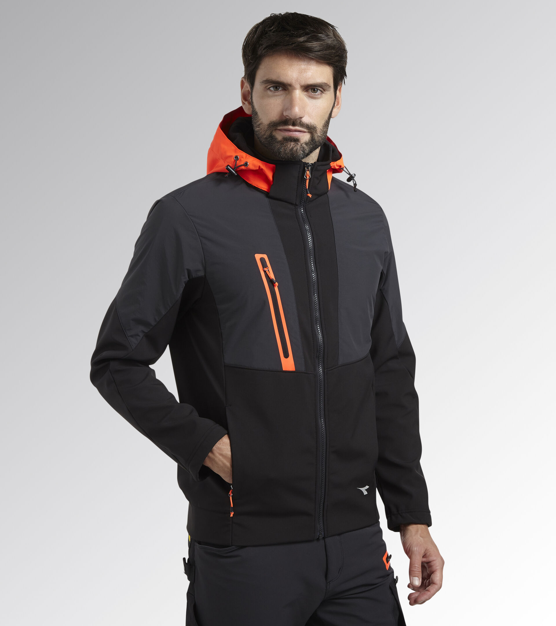 Giacca da lavoro SOFTSHELL HYBRID NERO/NERO FANTASMA - Utility