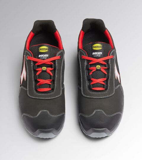 SHARK ENGINE LOW S1PS FO SR ESD, BLACK/RED Low safety shoe - Diadora Utility x Ducati Corse SHARK ENGINE LOW S1PS FO SR ESD BLACK/RED - Utility