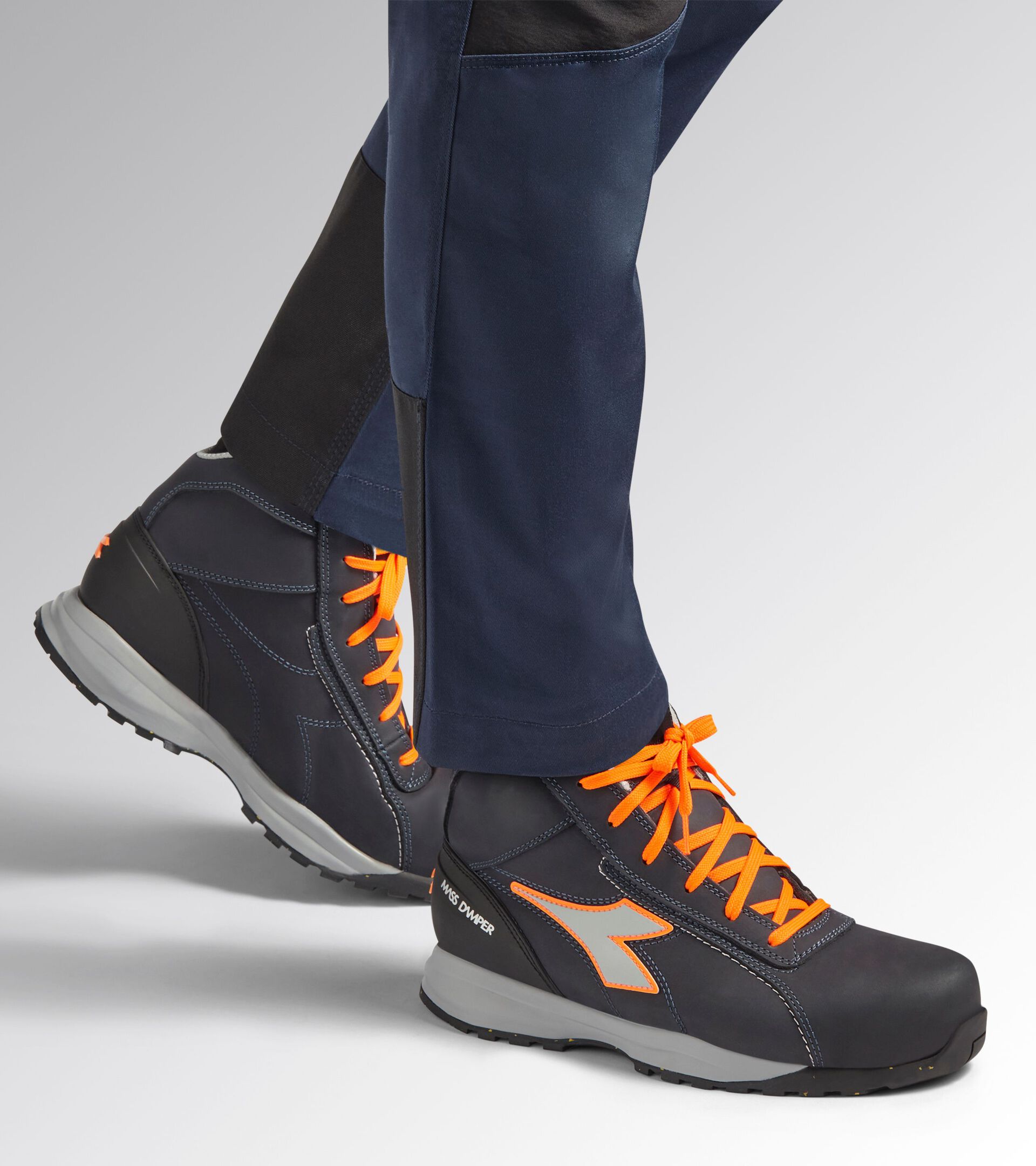 GLOVE MDS MID S3S FO HRO SR, DARK NAVY/ORANGE FLUO, hi-res