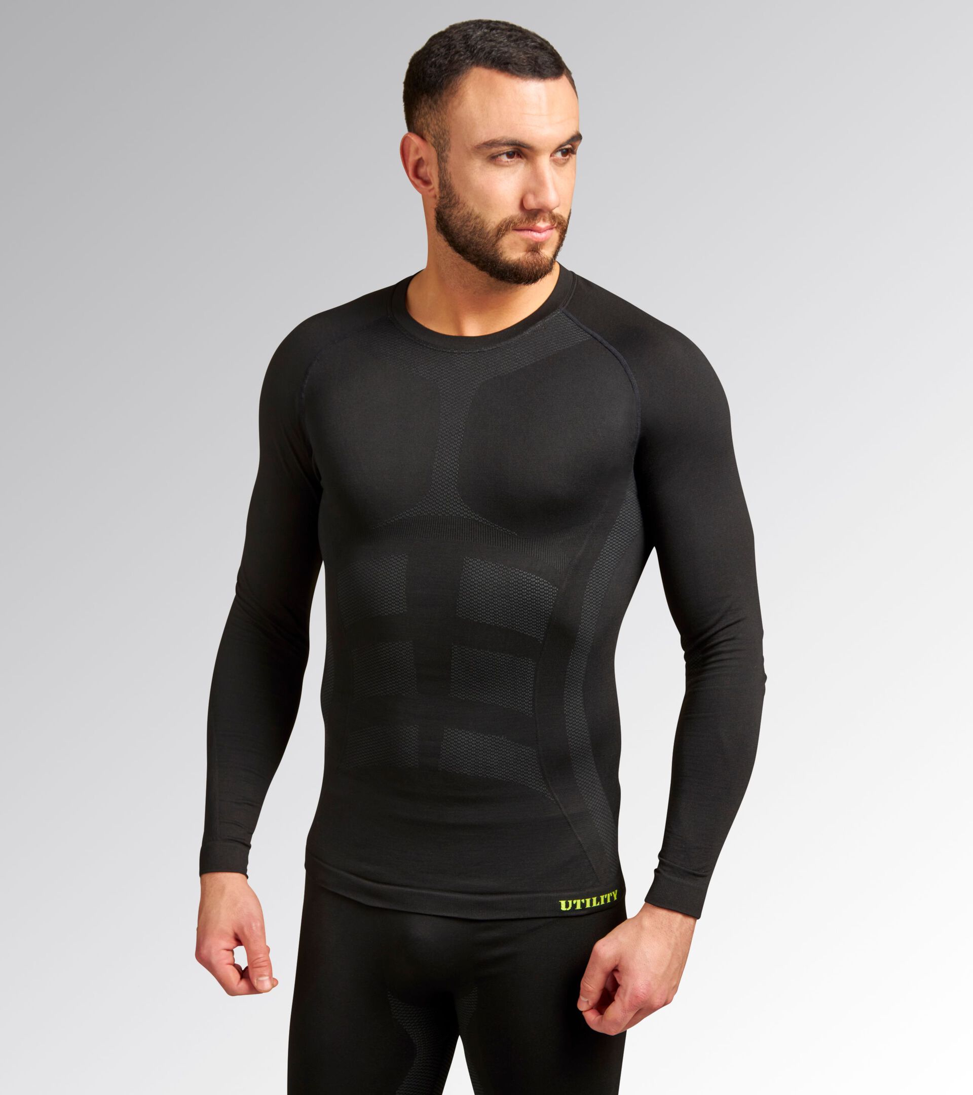 Ropa interior - Top sin costuras de manga larga TOP SEAMLESS EVO NEGRO - Utility