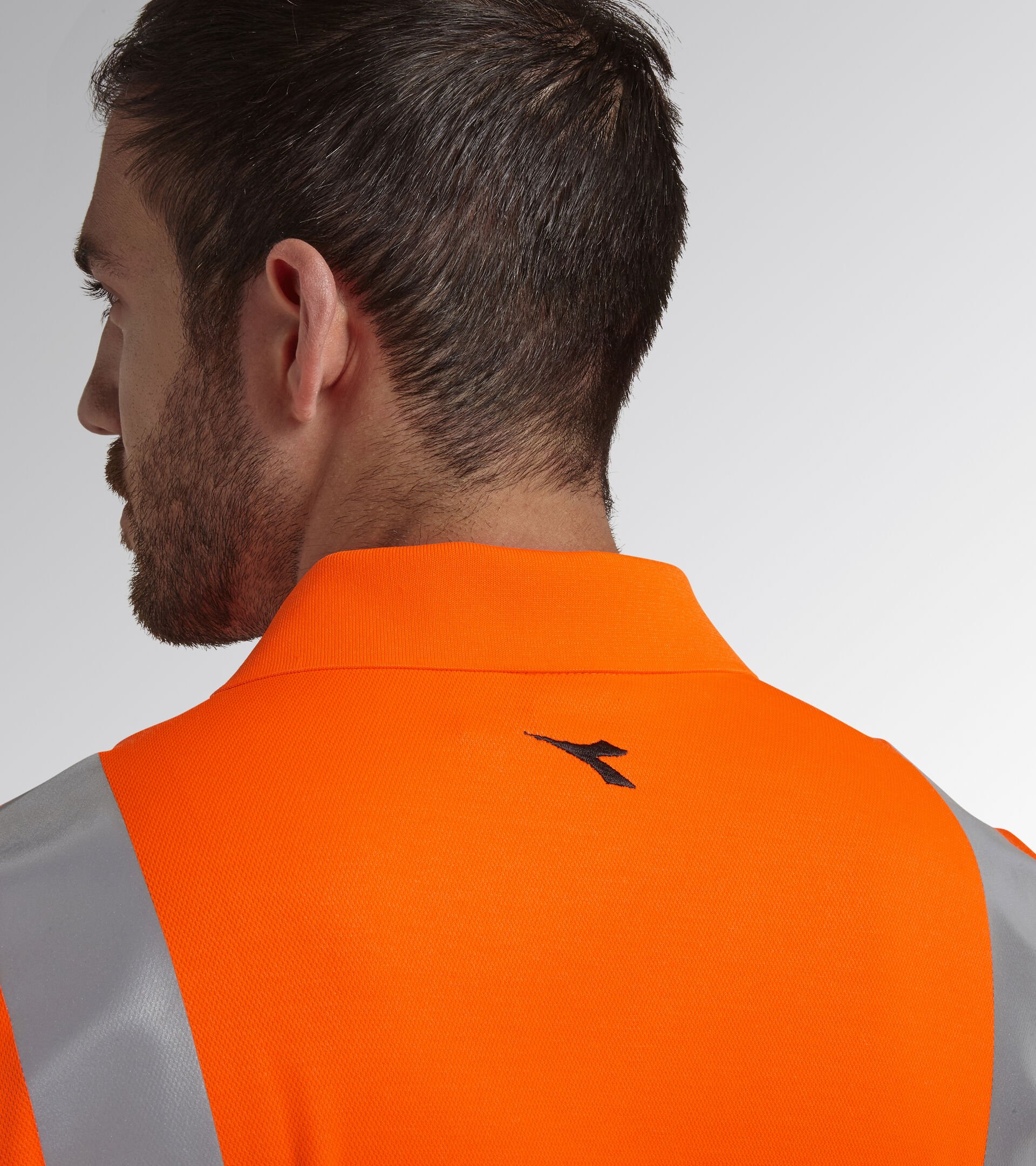 Short-sleeved work polo shirt POLO MC HV ISO 20471 FLUORESCENT ORANGE ISO20471 - Utility