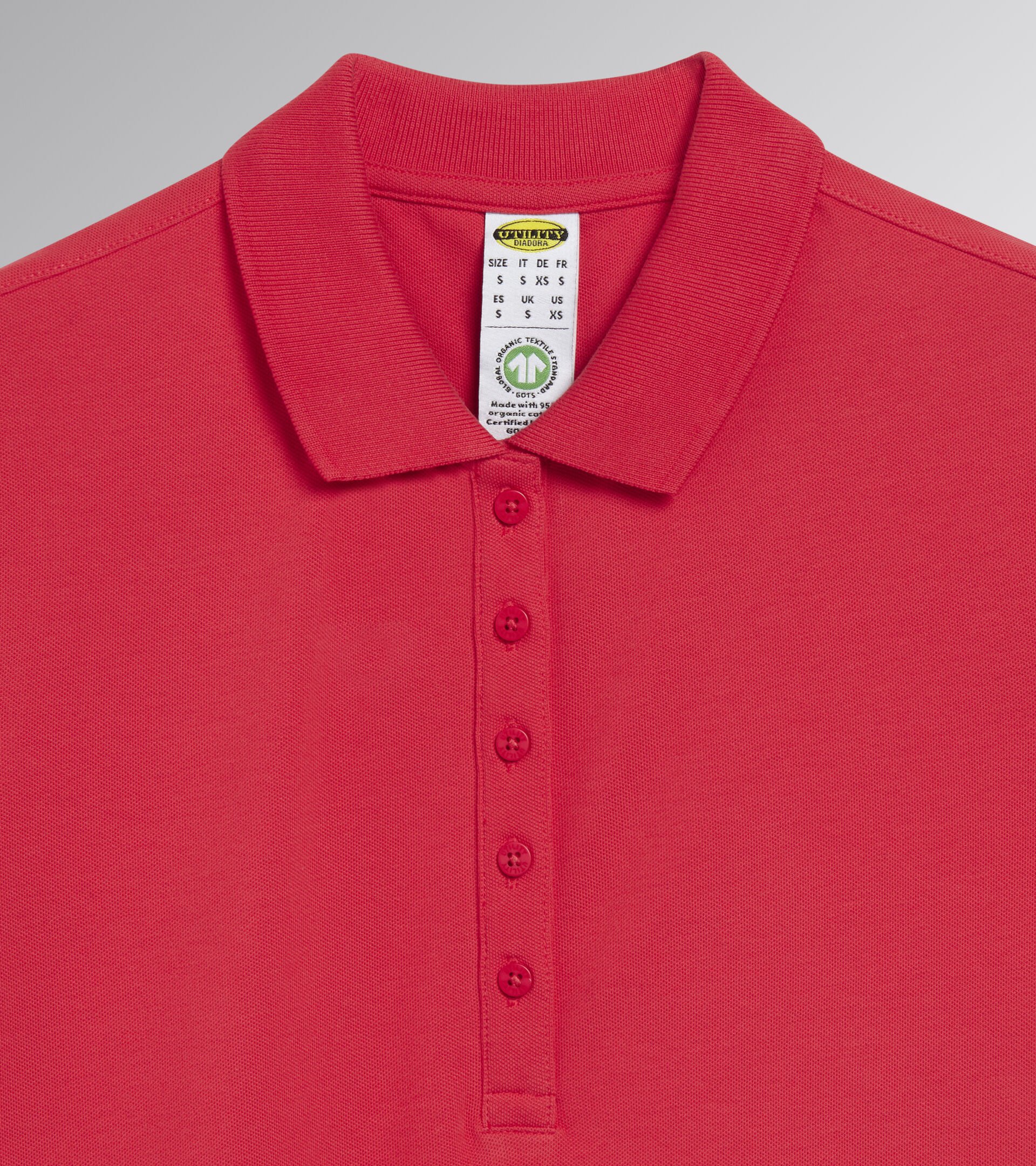 Short-sleeved work polo shirt - Women POLO MC ATHENA RED HIBISCUS - Utility