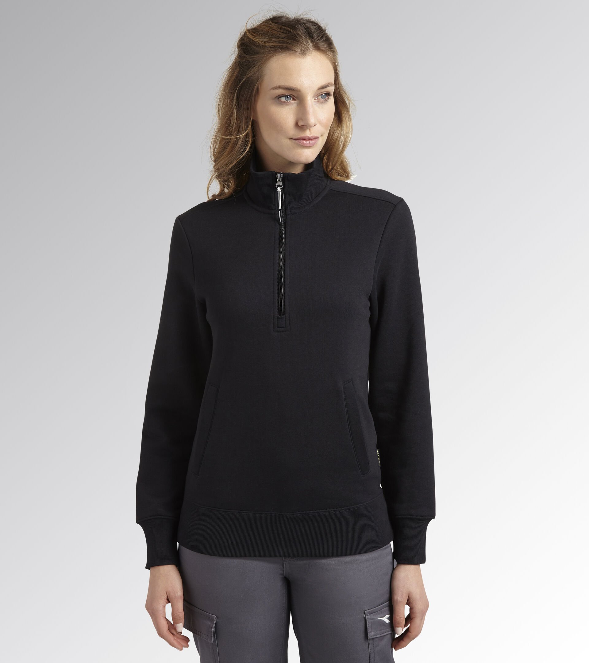 SWEATSHIRT INDUSTRY HZ, BLACK, hi-res