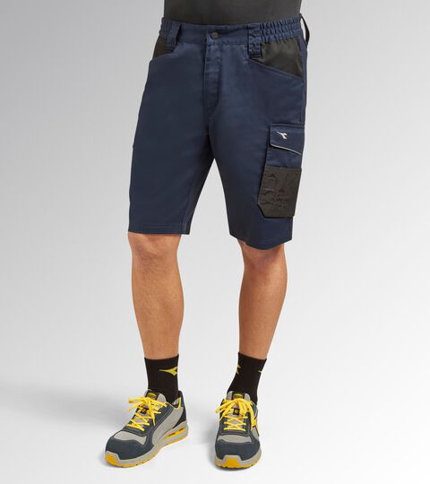 Bermudashorts aus elastischem Poly-Cotton BERMUDA POLY 2.0 MARINEBLAU - Utility