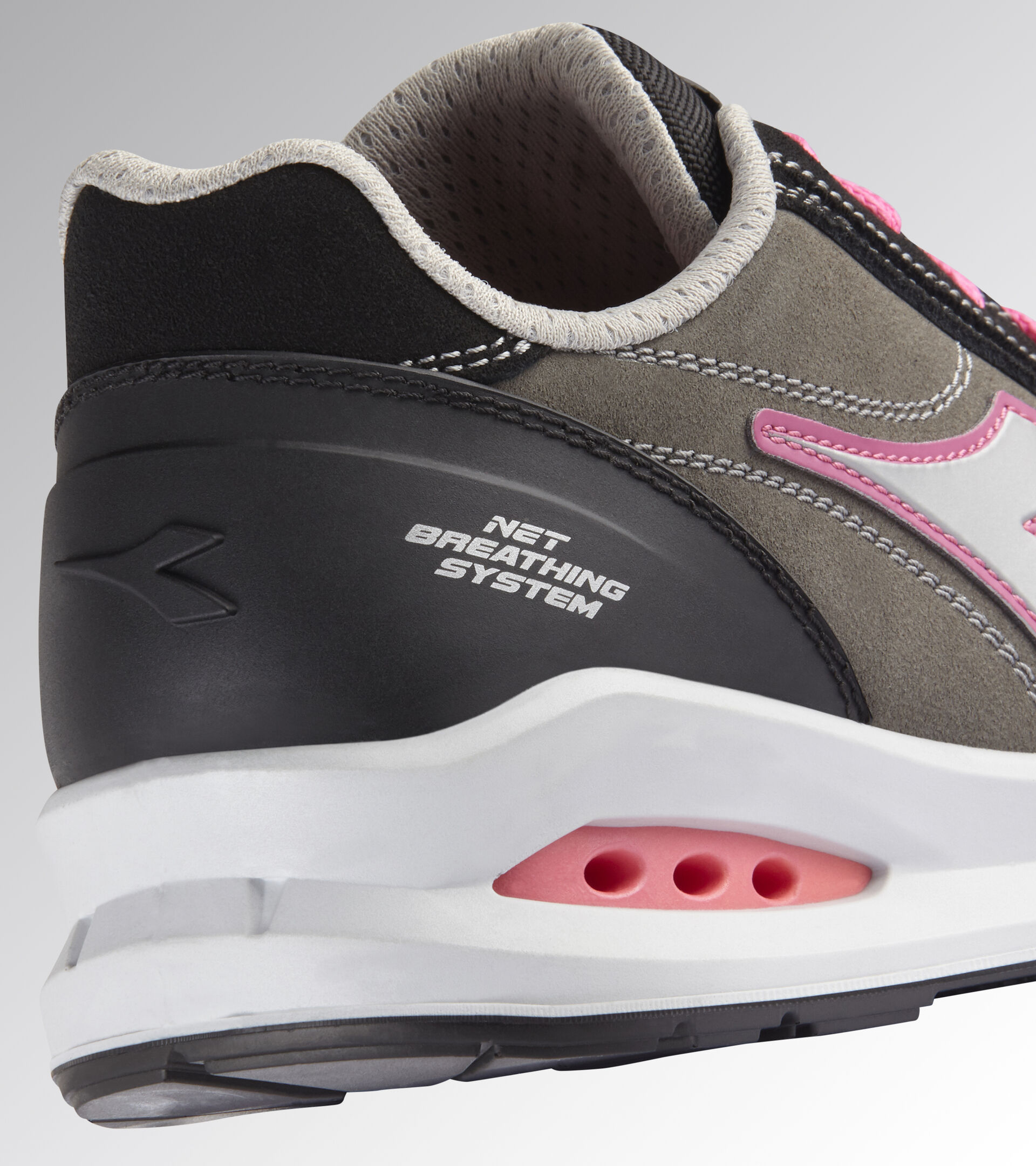 Low safety shoe RUN NET AIRBOX LOW S3 SRC SMOKED PEARL/SILVER/SHOCKING PINK - Utility