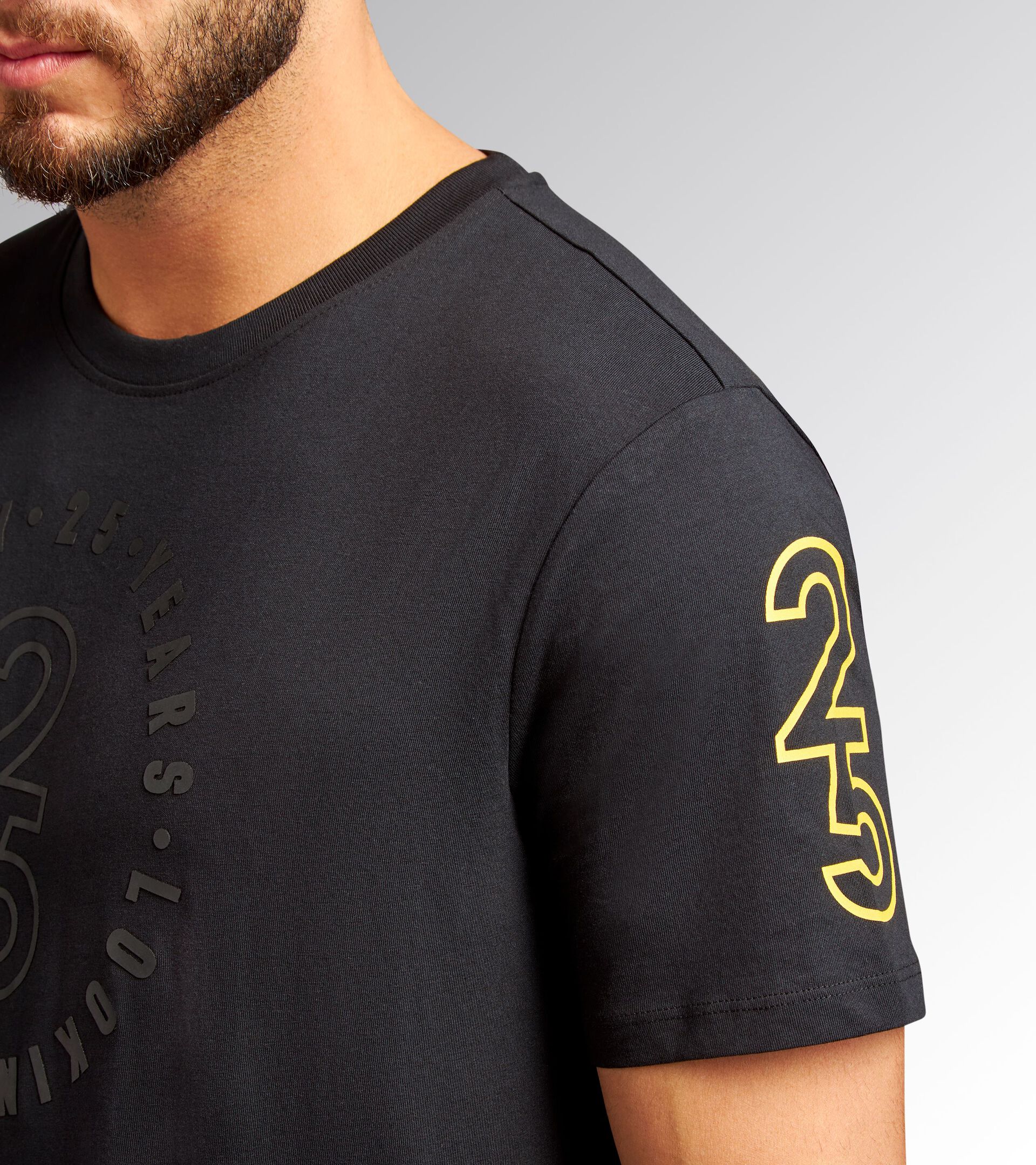 T-SHIRT VENTICINQUESIMO, BLACK, hi-res
