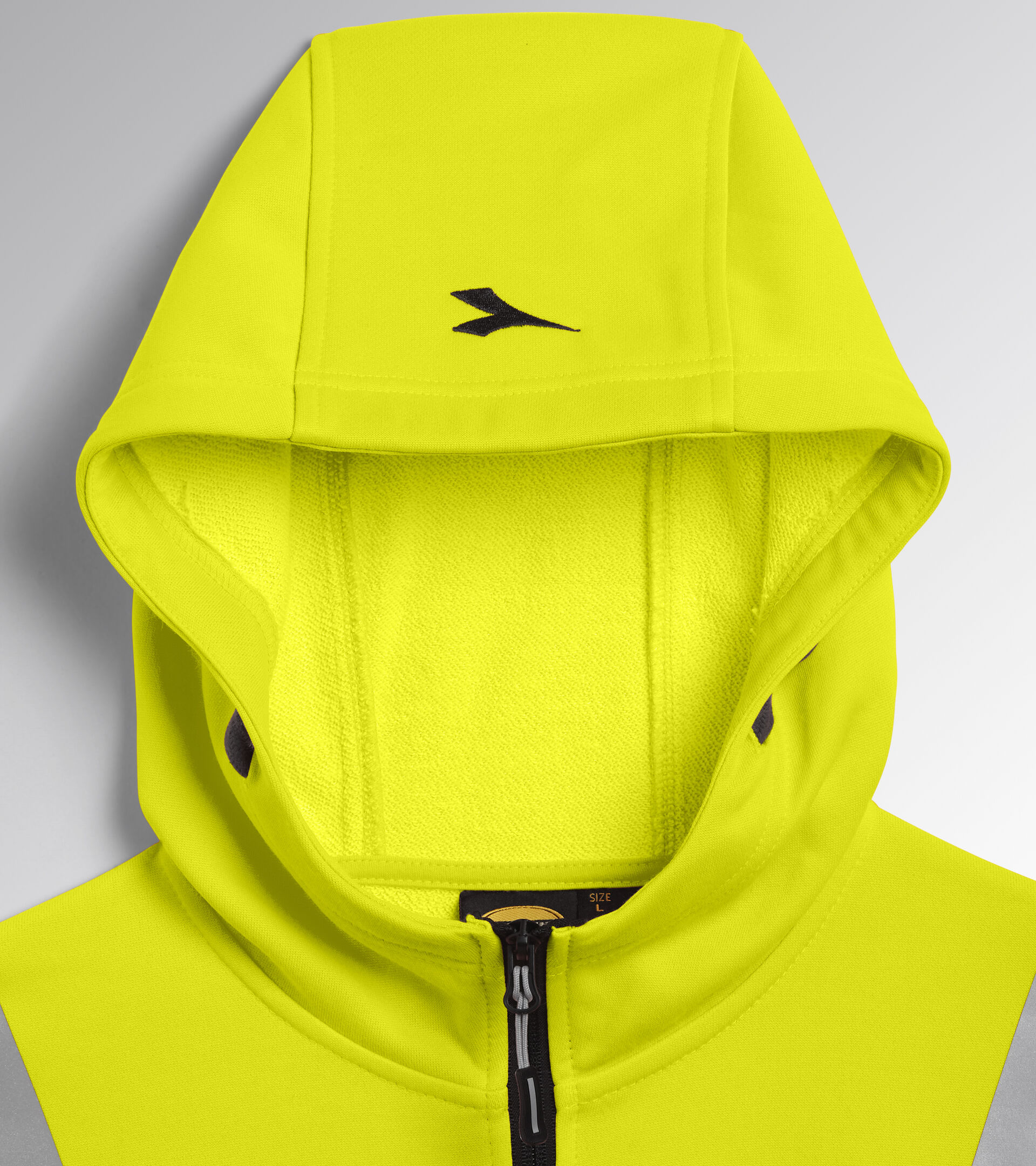 HOODIE FZ HV 20471:2013 2, FLUORESCENT YELLOW ISO20471, hi-res