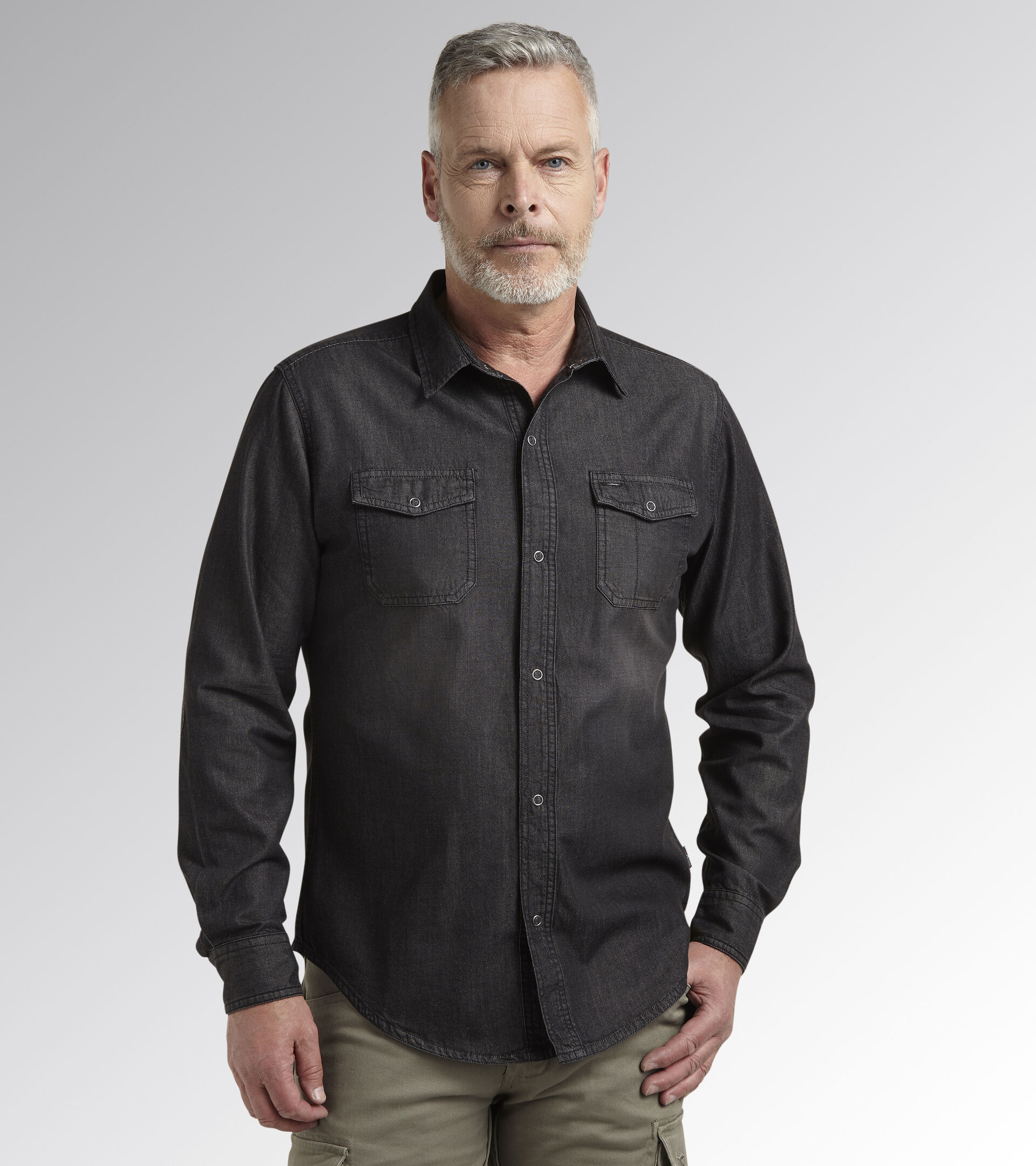 Work and safety shirt SHIRT DENIM NEW BLACK WASHING - Utility