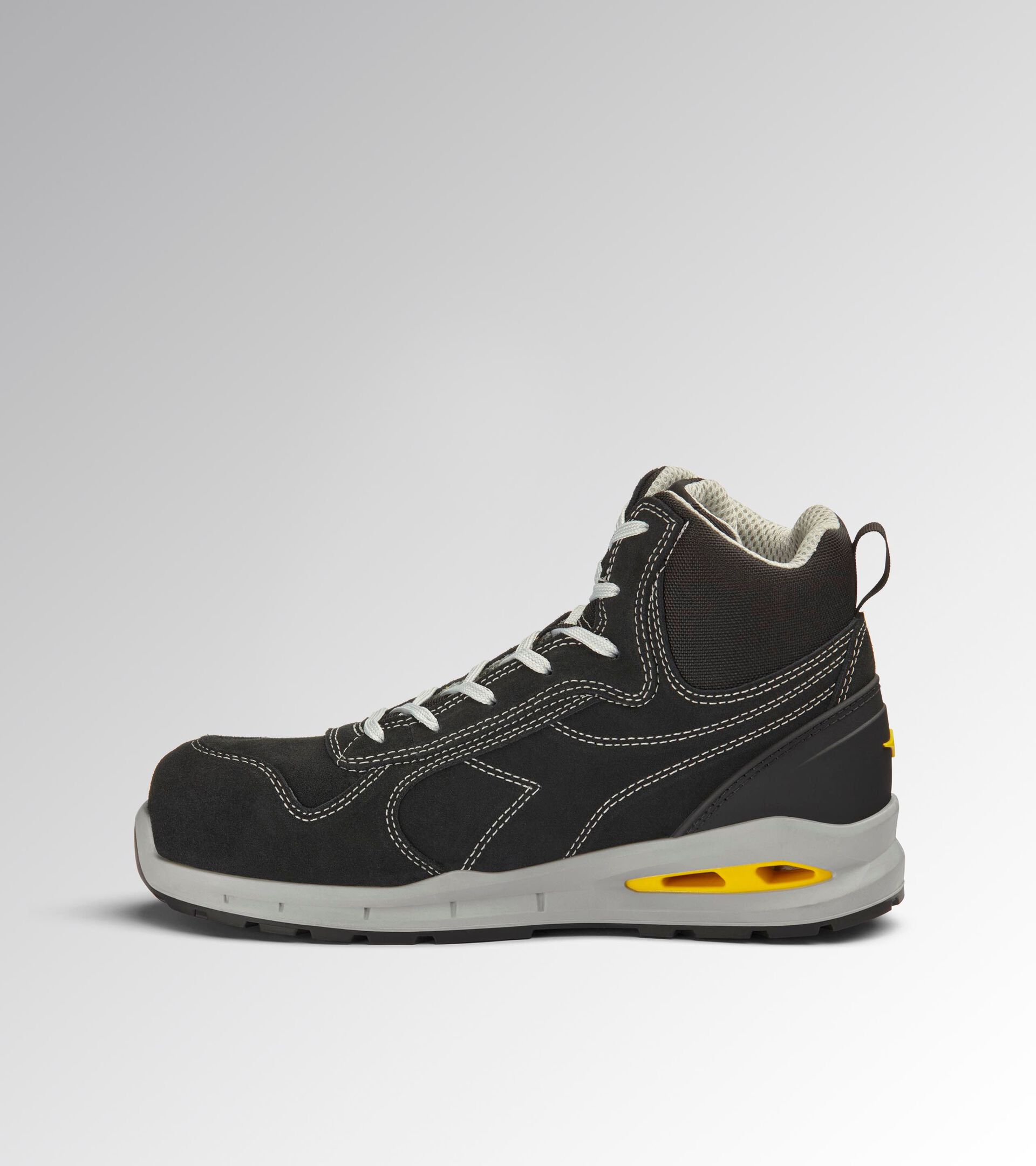 Mid-top S3S safety shoes RUN A.BOX MID S3S FO SR ESD BLACK/BLACK - Utility