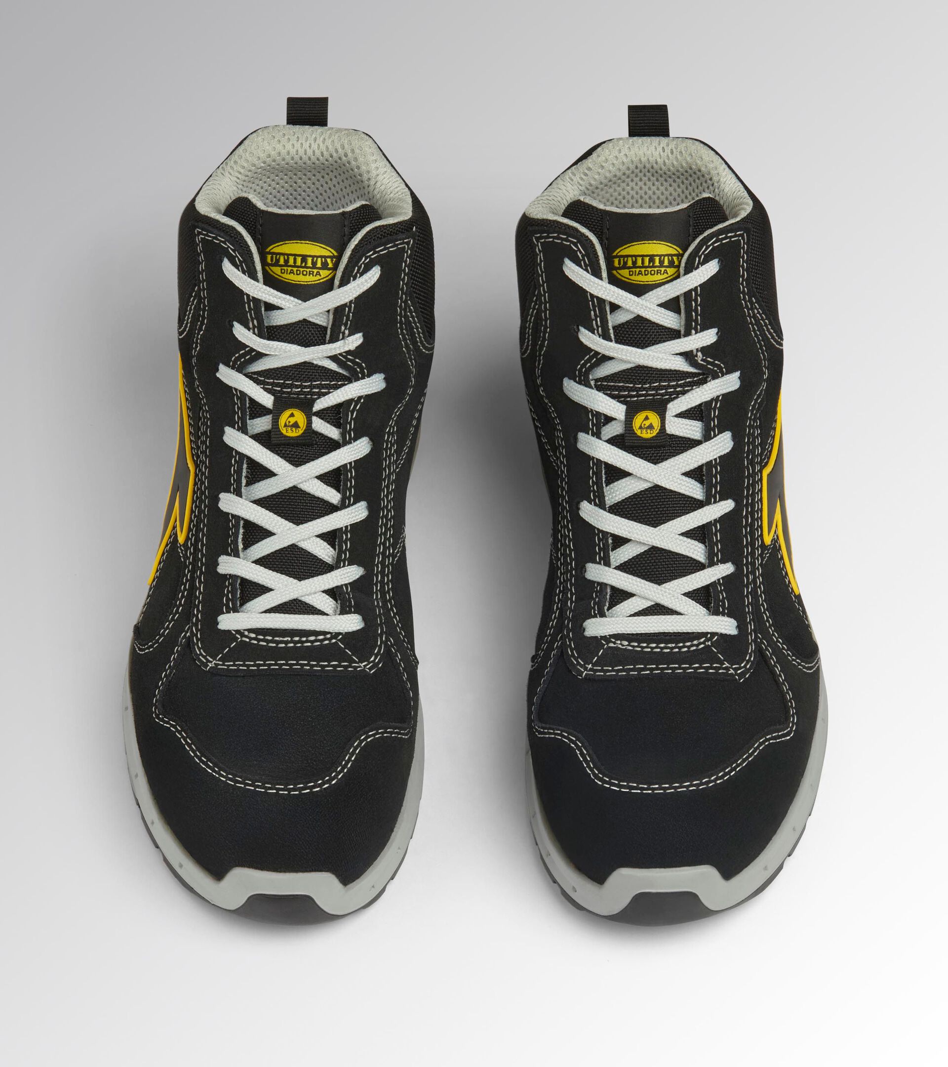 Mid-top S3S safety shoes RUN A.BOX MID S3S FO SR ESD BLACK/BLACK - Utility