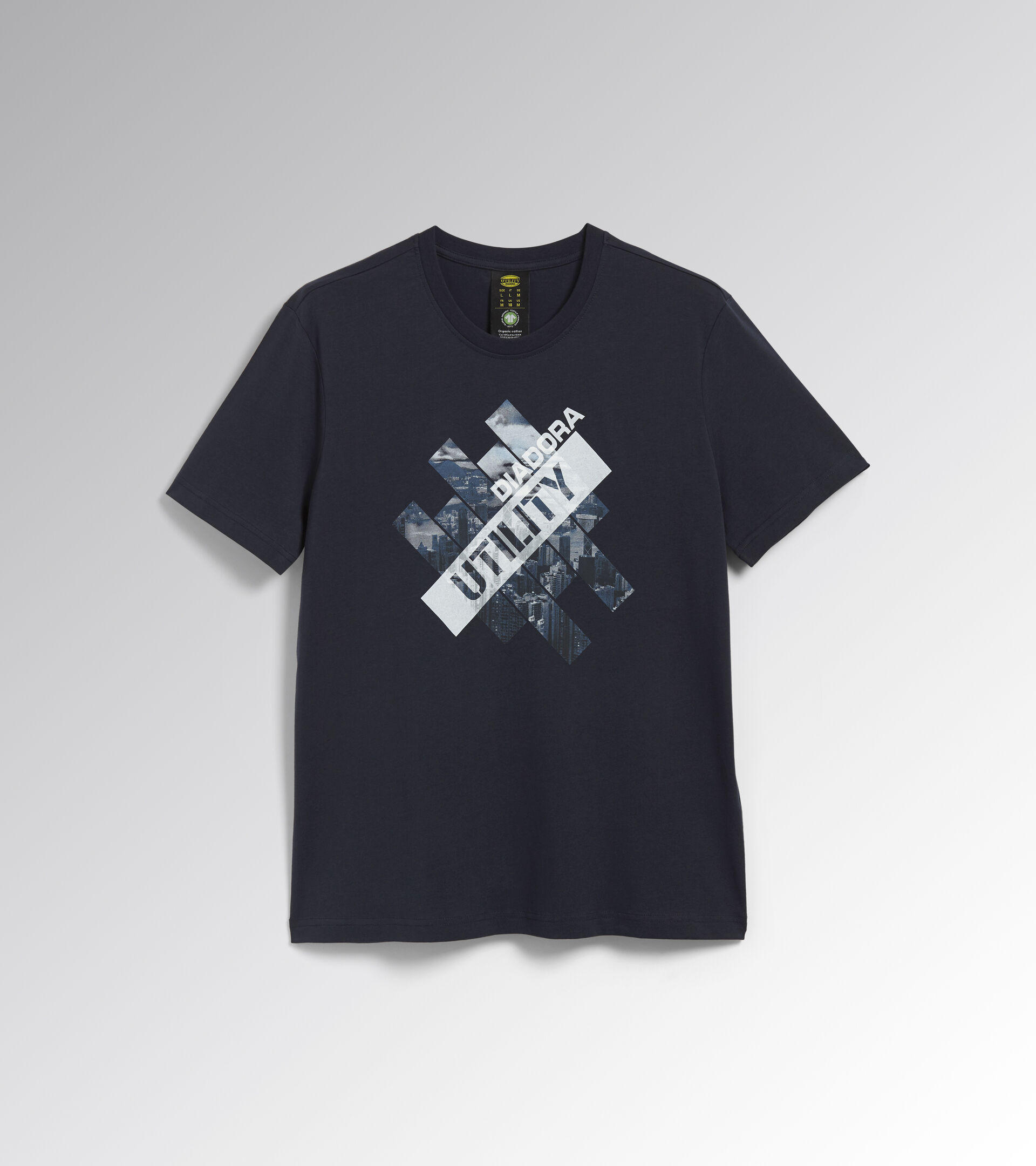 T-SHIRT GRAPHIC ORGANIC, BLUE/DEEP SPACE, hi-res