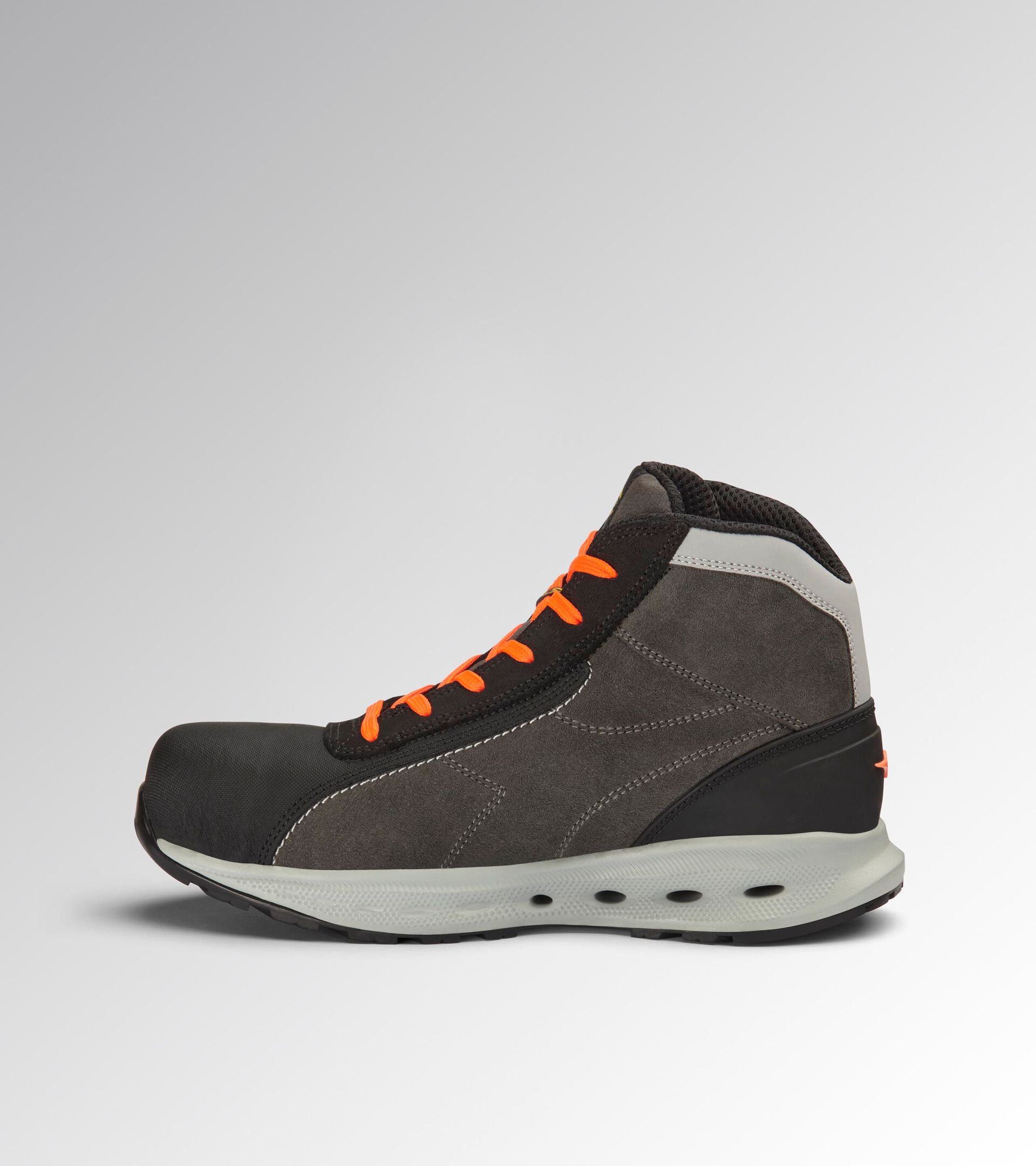 Mid-top S3S safety shoes GLOVE A.BOX MID PRO S3S ASPHALT/ORANGE FLUO - Utility