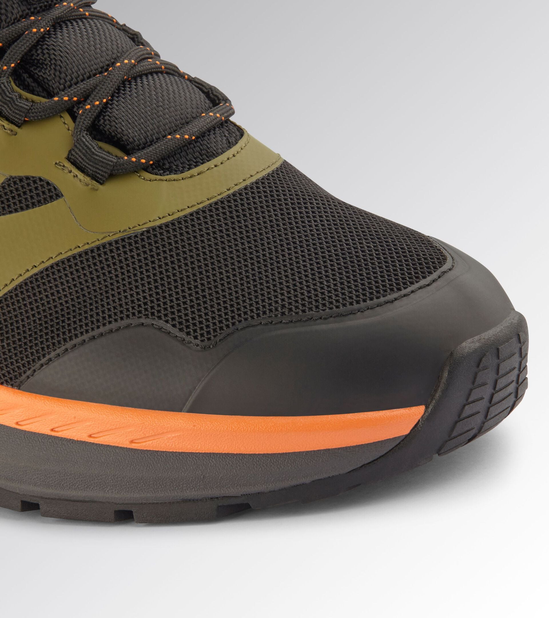Water-repellent mid-top work shoes FREEDOM MID O6 BLACK/GREEN OLIVE - Utility