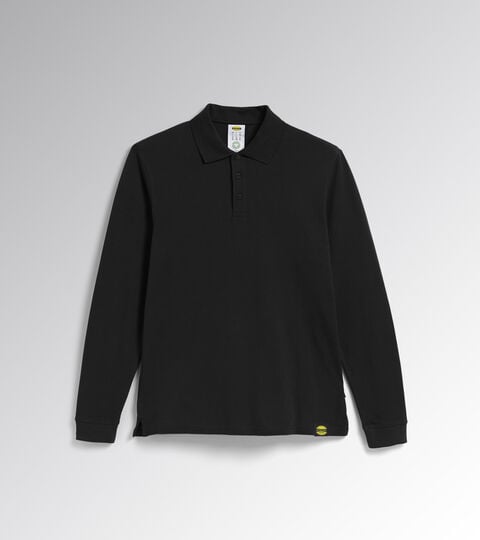 Long-sleeved work polo shirt POLO ML ATLANTIS ORGANIC BLACK - Utility