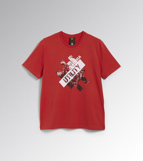 Work T-shirt T-SHIRT GRAPHIC ORGANIC TRUE RED - Utility