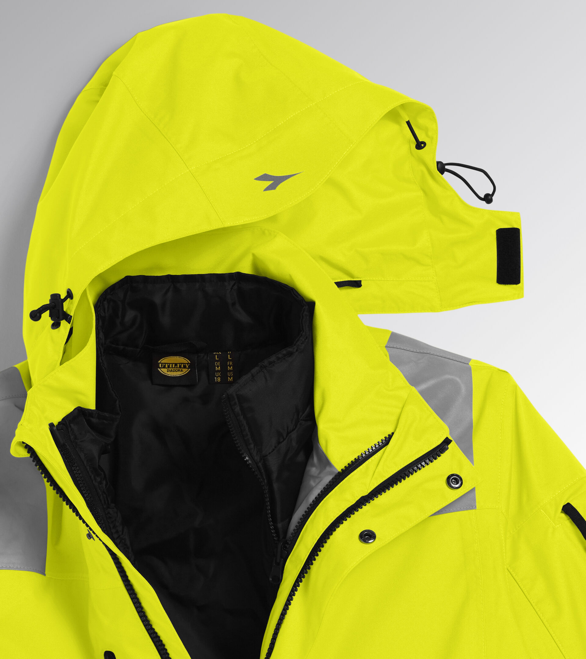 Work jacket HV JACKET ISO 20471 FLUORESCENT YELLOW ISO20471 - Utility