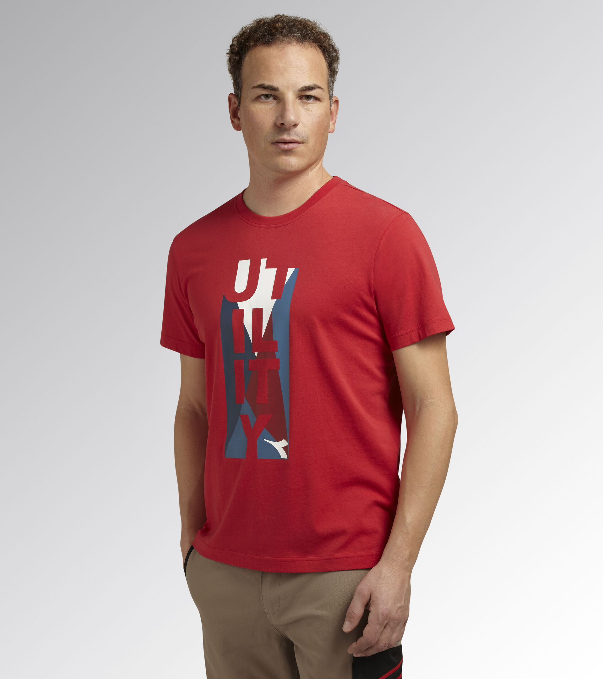 Work T-shirt T-SHIRT GRAPHIC ORGANIC TRUE RED/BARBADOS CHERRY - Utility