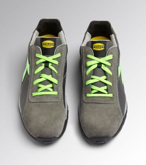 Low safety shoe GLOVE MDS TEXT LOW S1PS FO HRO SR COAL/GREEN FLUO - Utility