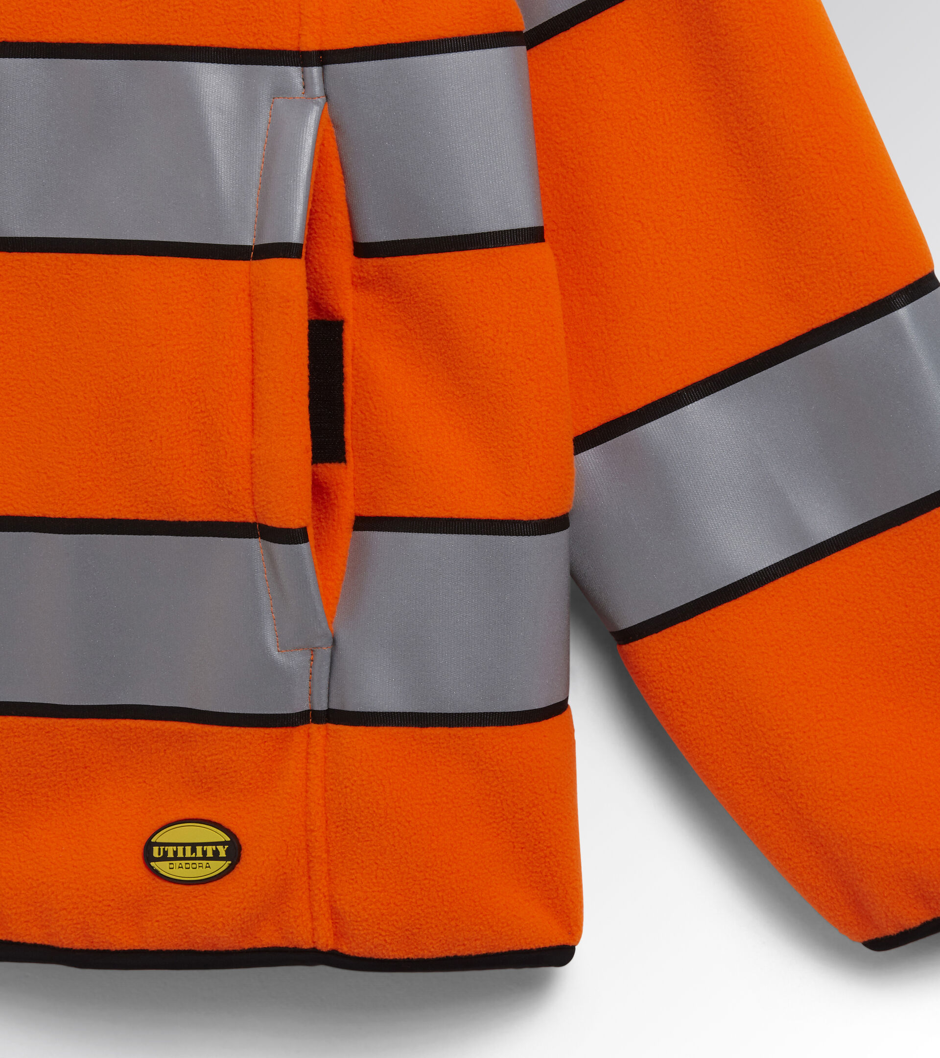 Work track jacket SWEAT PILE HV 20471:2013 3 FLUORESCENT ORANGE ISO20471 - Utility