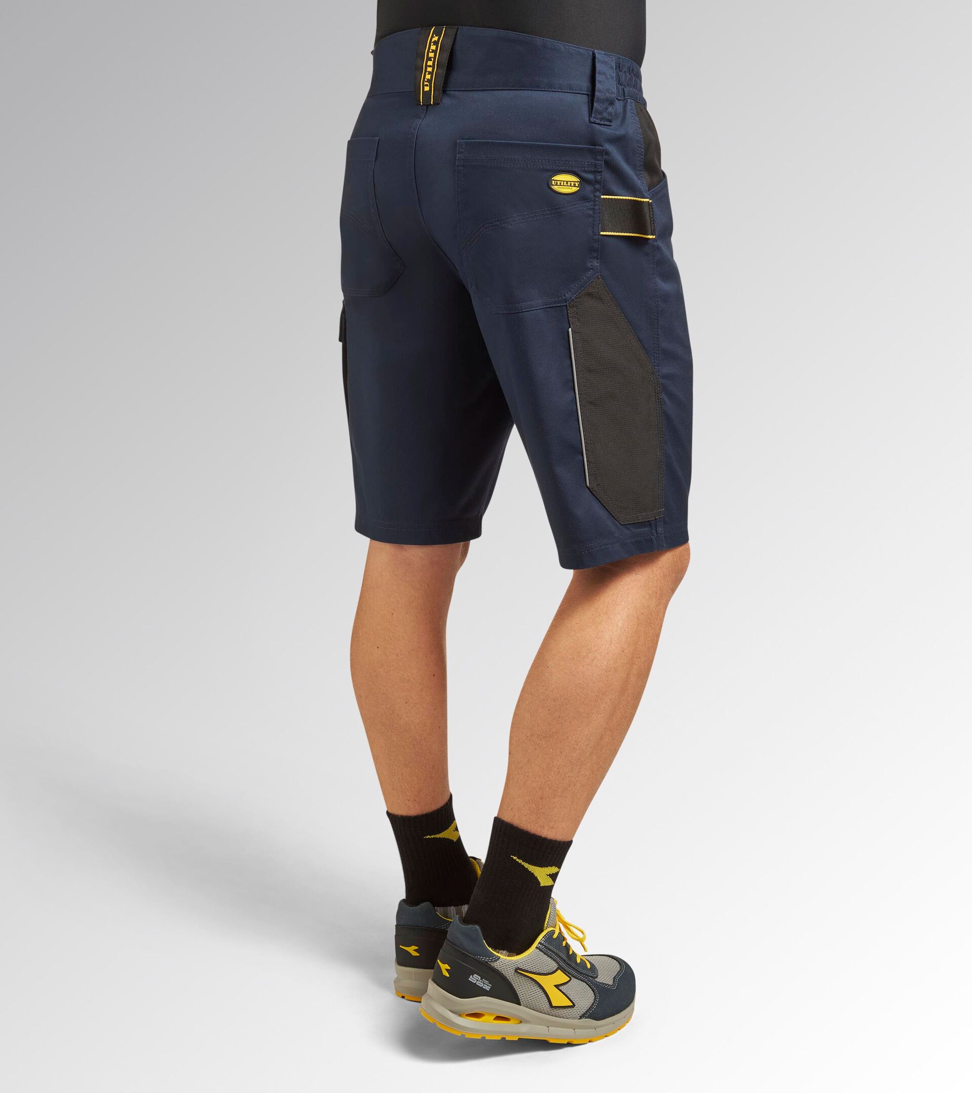Stretch poly-cotton shorts BERMUDA POLY 2.0 CLASSIC NAVY - Utility