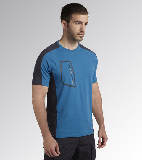 T-SHIRT CROSS ORGANIC, CELESTIAL BLUE Short-sleeved work T-shirt T-SHIRT CROSS ORGANIC CELESTIAL BLUE - Utility