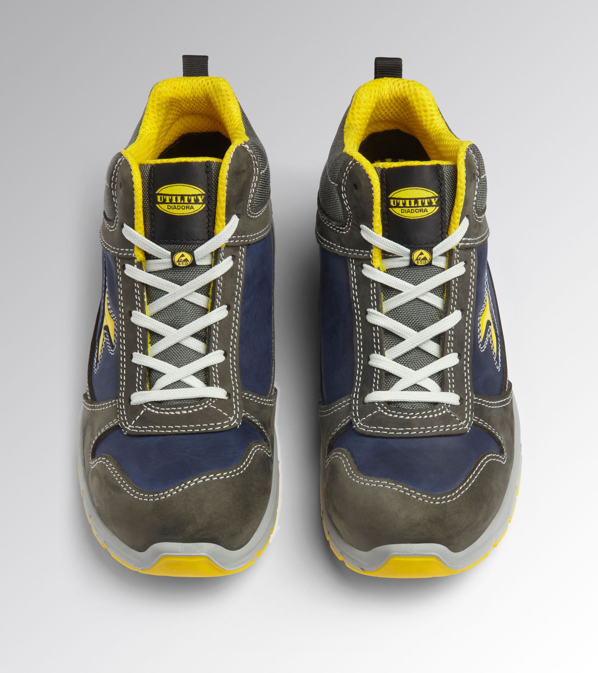 Hoher Arbeitsschuh RUN MID S3S FO SR ESD GRAUE BURG/BLAU BANNER - Utility