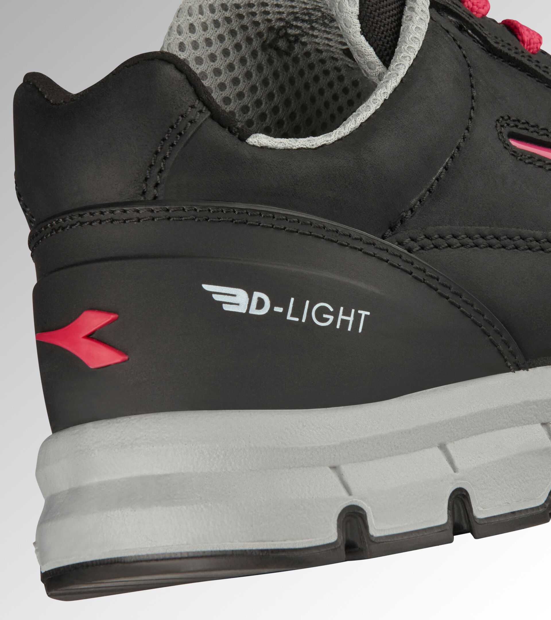 Low safety shoe RUN LOW S3S FO SR ESD BLACK/FUCSIA RED - Utility