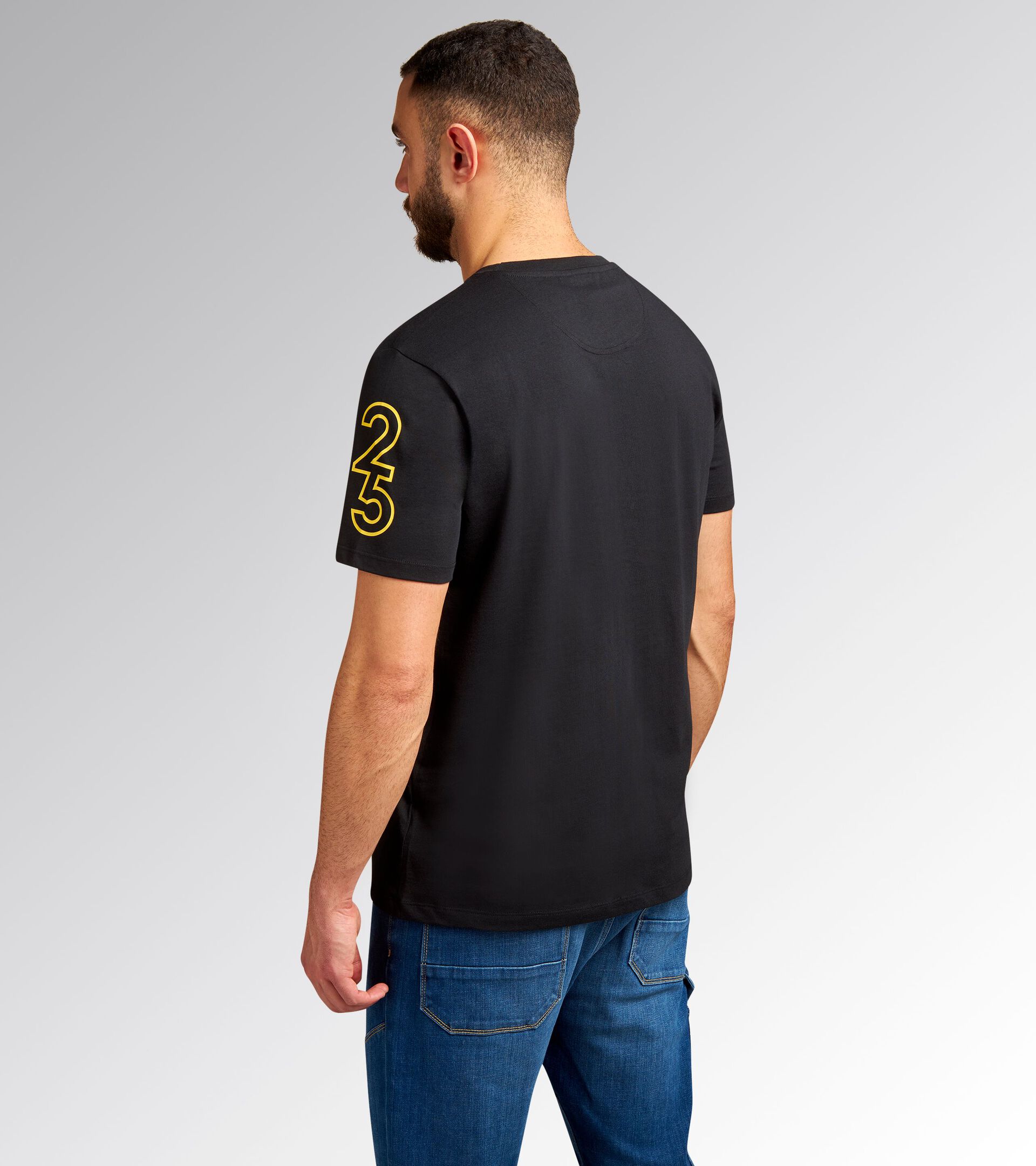 T-SHIRT VENTICINQUESIMO, BLACK, hi-res