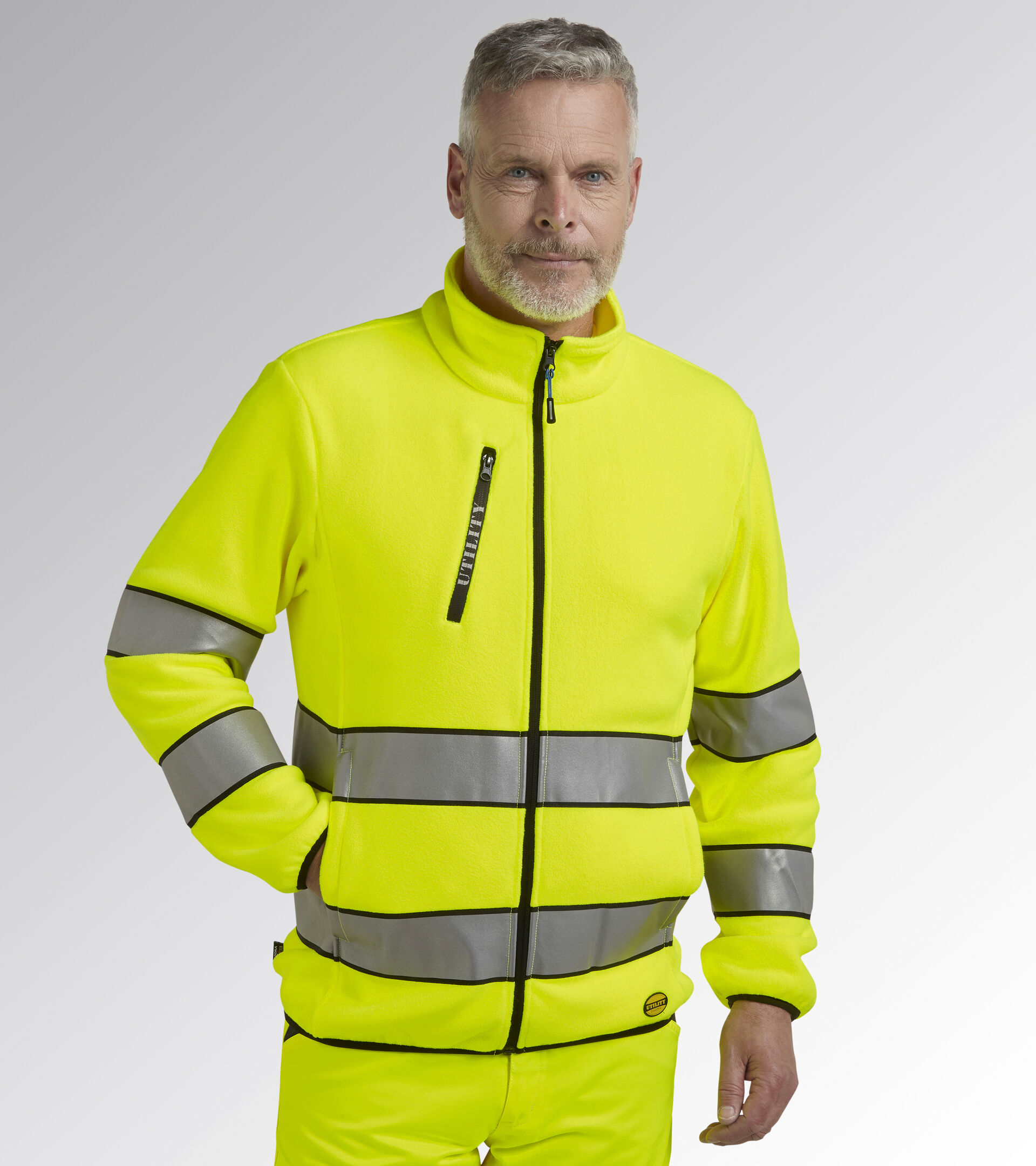 Arbeits-Sweater SWEAT PILE HV 20471:2013 3 FLUORESZIEREND GELB ISO20471 - Utility
