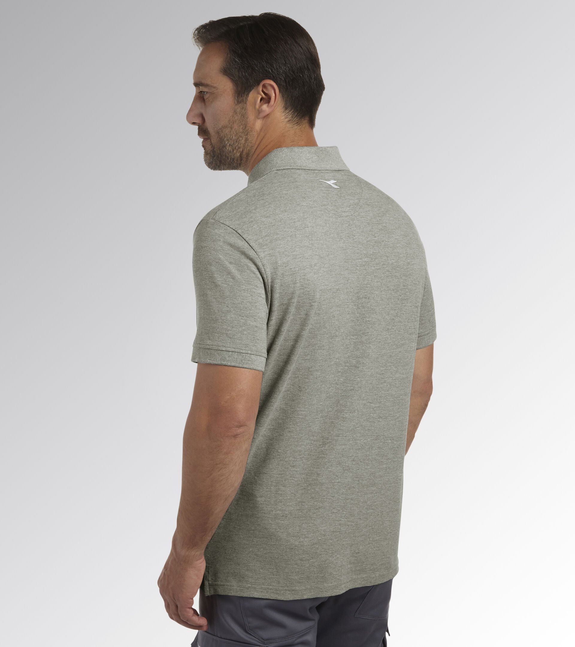 Short-sleeved work polo shirt POLO MC ATLAR ORGANIC LIGHT MIDDLE GREY MELANGE - Utility